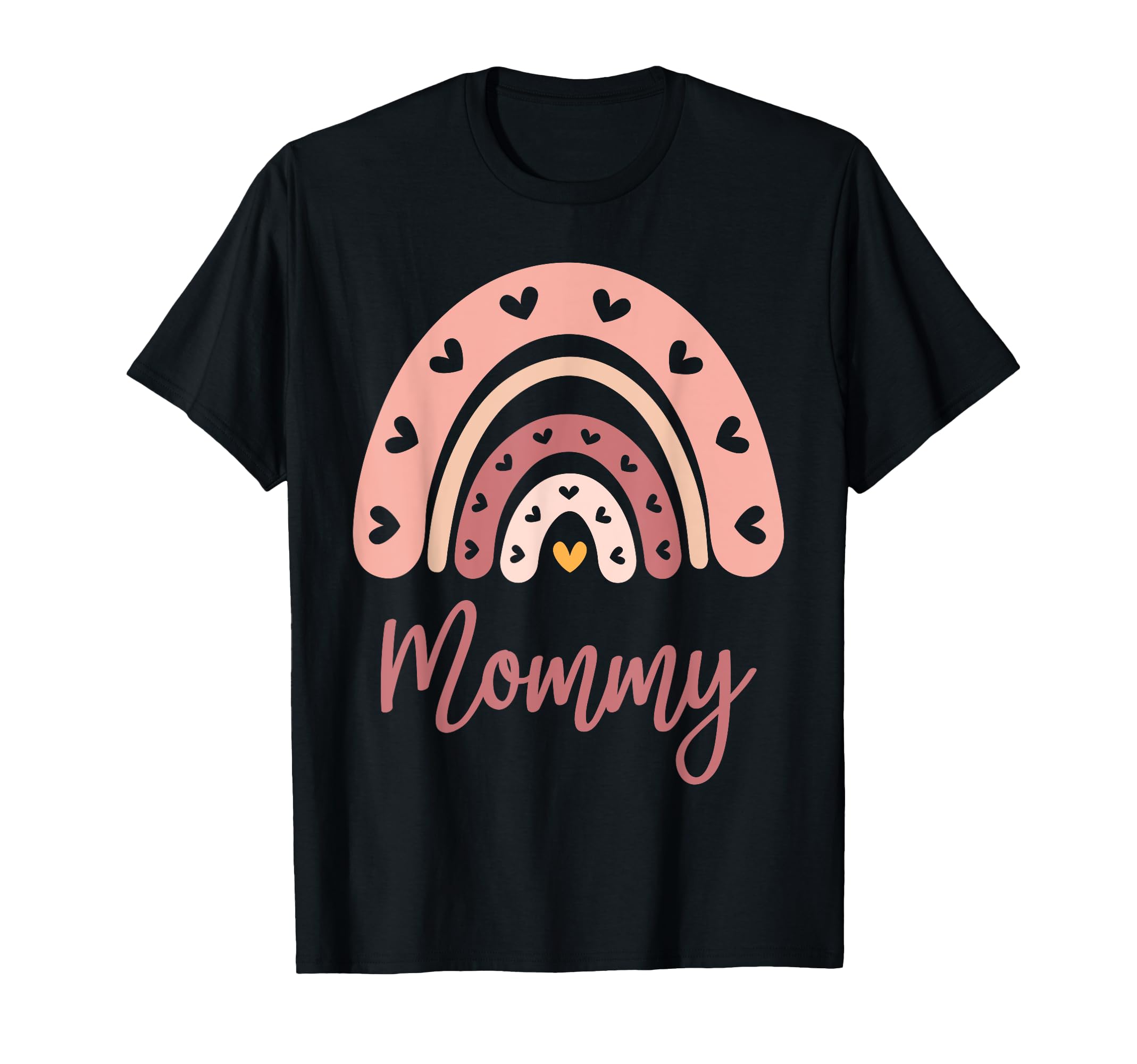 Mommy Birthday Rainbow Boho Mommy T-Shirt - Casual Everyday Wear Unisex - T-Shirt, Sweatshirt, Hoodie