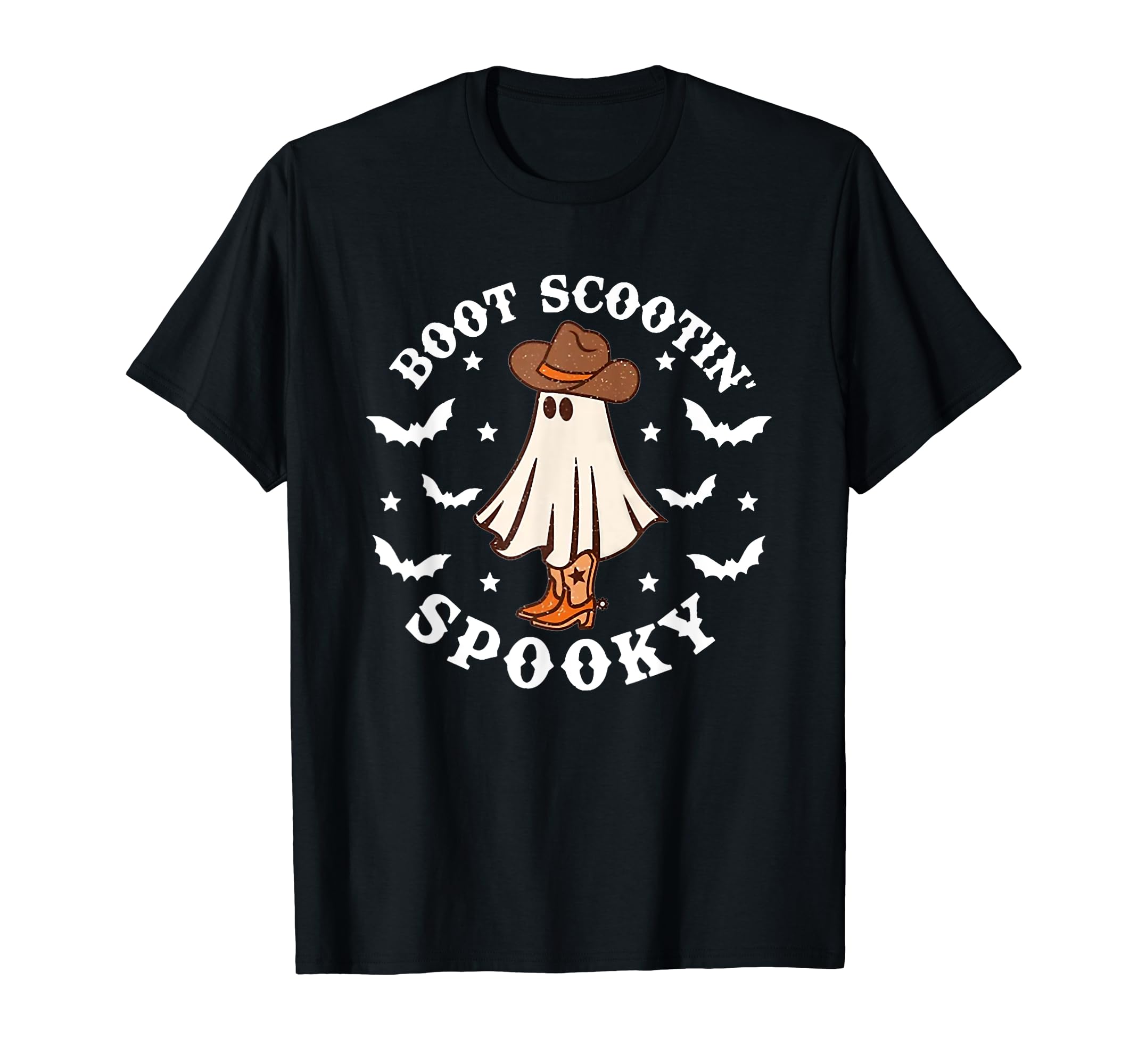Western Halloween Ghost Funny Boot T-Shirt - Trendy Graphic for Adults - T-Shirt, Sweatshirt, Hoodie