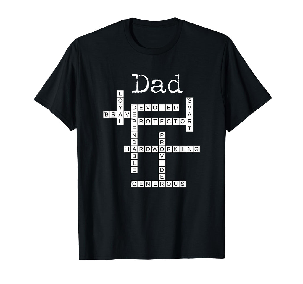 Dad Crossword Fathers Day Love Word Games T-Shirt - Novelty Apparel Unisex - T-Shirt, Sweatshirt, Hoodie