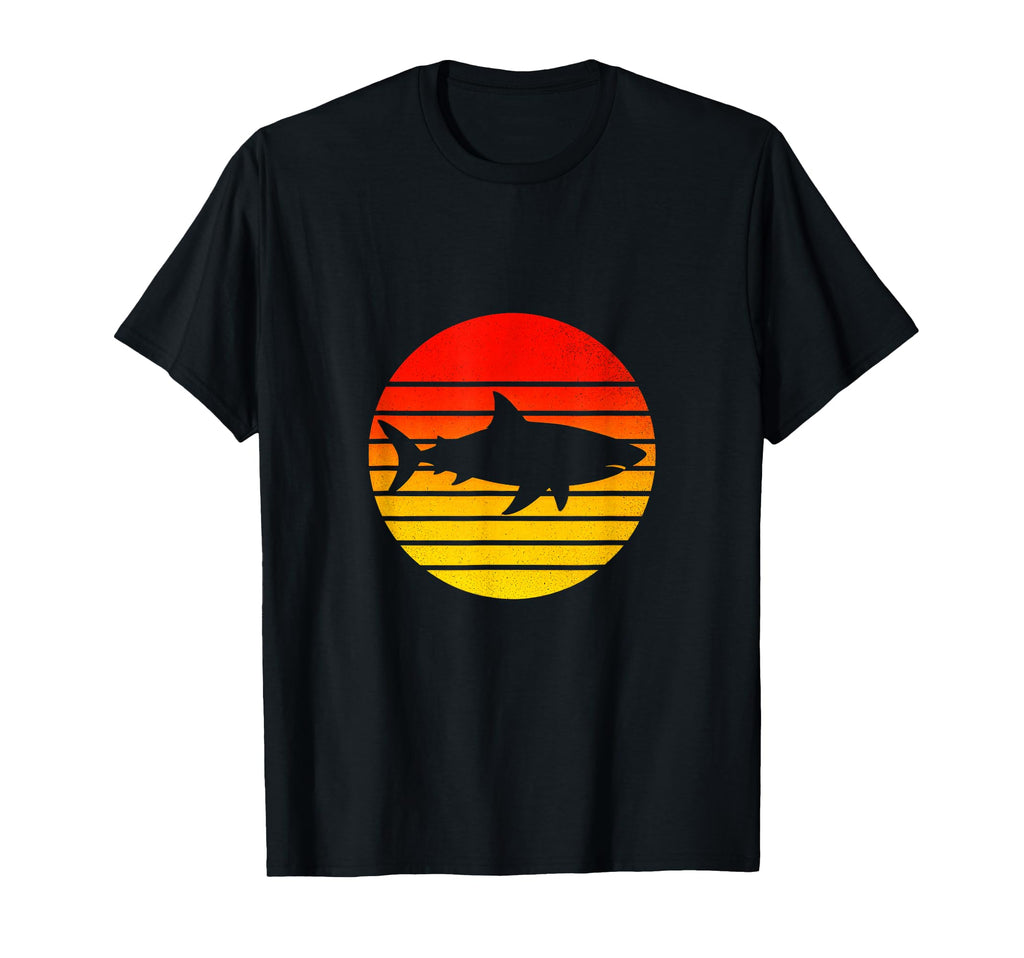 Shark Silhouette S Sunset T-Shirt - Trendy Graphic for Adults - T-Shirt, Sweatshirt, Hoodie