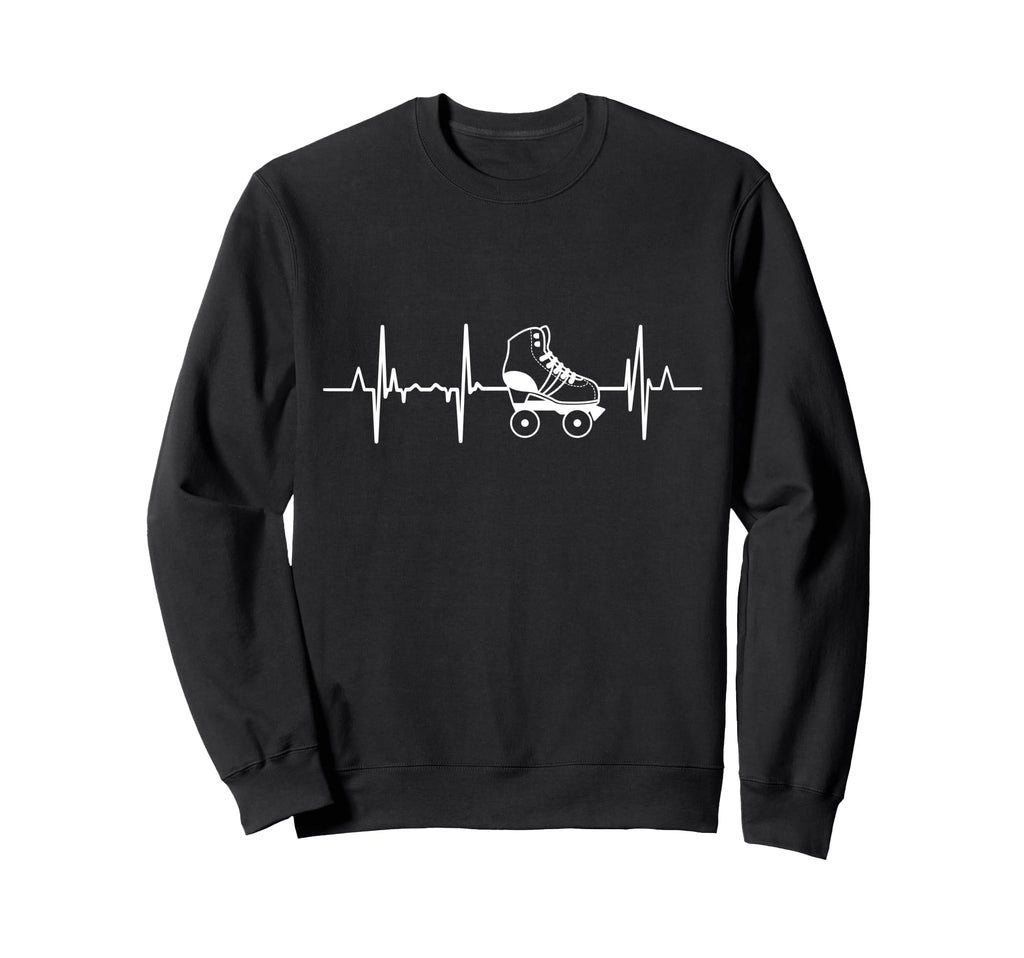 Roller Skates Heartbeat Roller Sweatshirt - Custom Art Print for Adults - T-Shirt, Sweatshirt, Hoodie