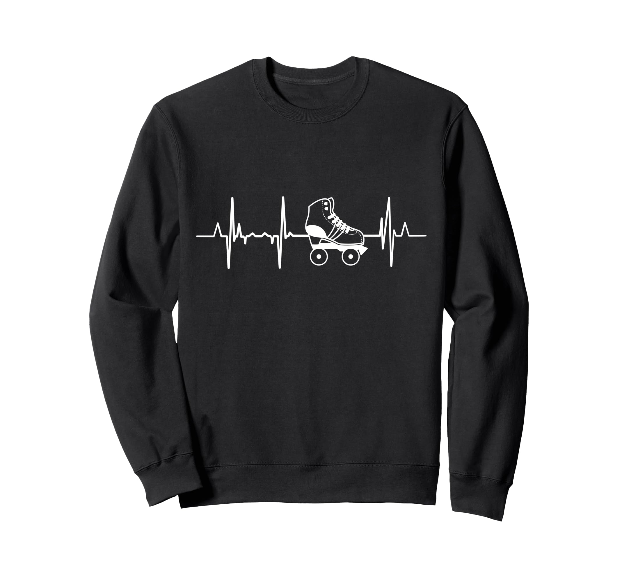 Roller Skates Heartbeat Roller Sweatshirt - Custom Art Print for Adults - T-Shirt, Sweatshirt, Hoodie