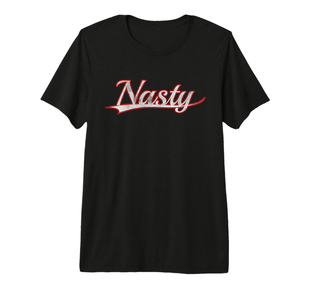 Nasty Varsity Distressed Ironic Tri T-Shirt - Graphic Print for Adults - T-Shirt, Sweatshirt, Hoodie