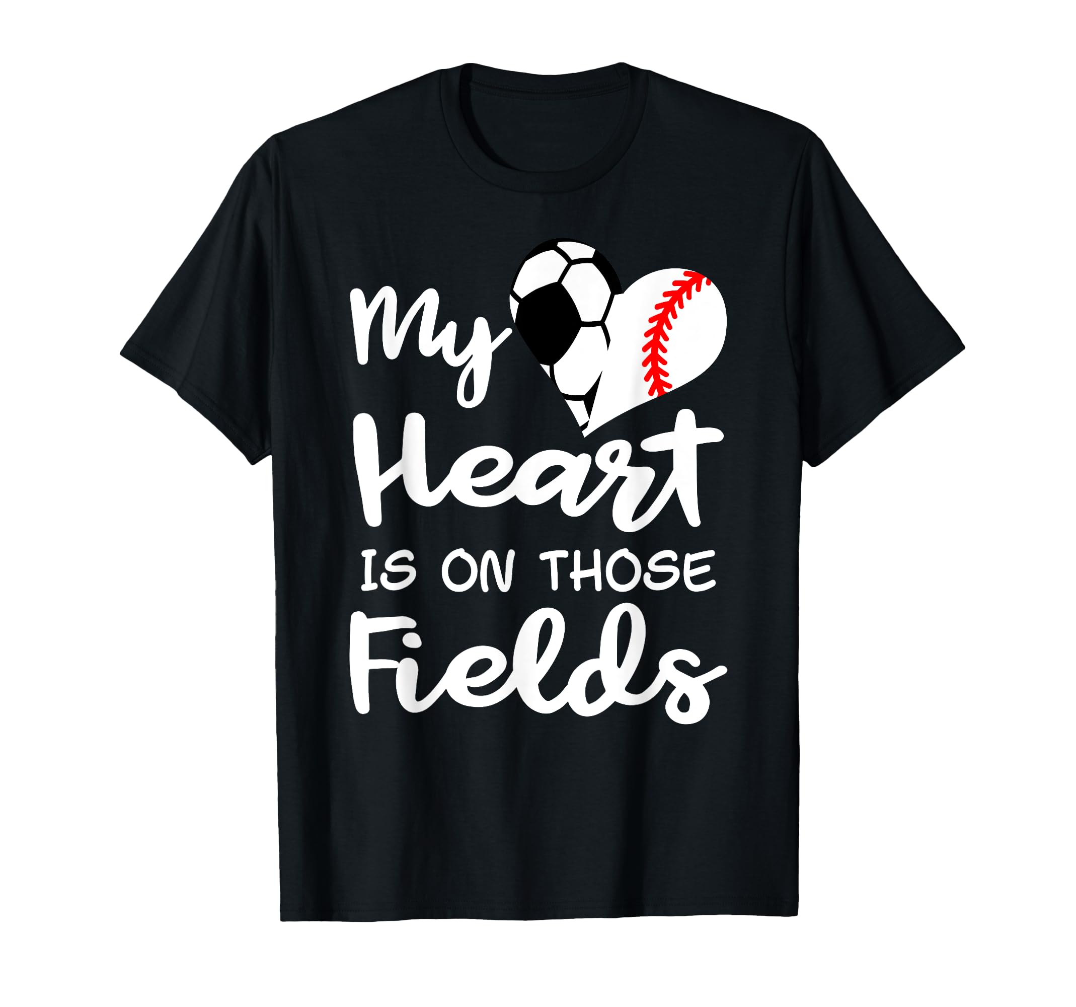My Heart Is Those Fields Funny Soccer T-Shirt - Unique Graphic Unisex - T-Shirt, Sweatshirt, Hoodie