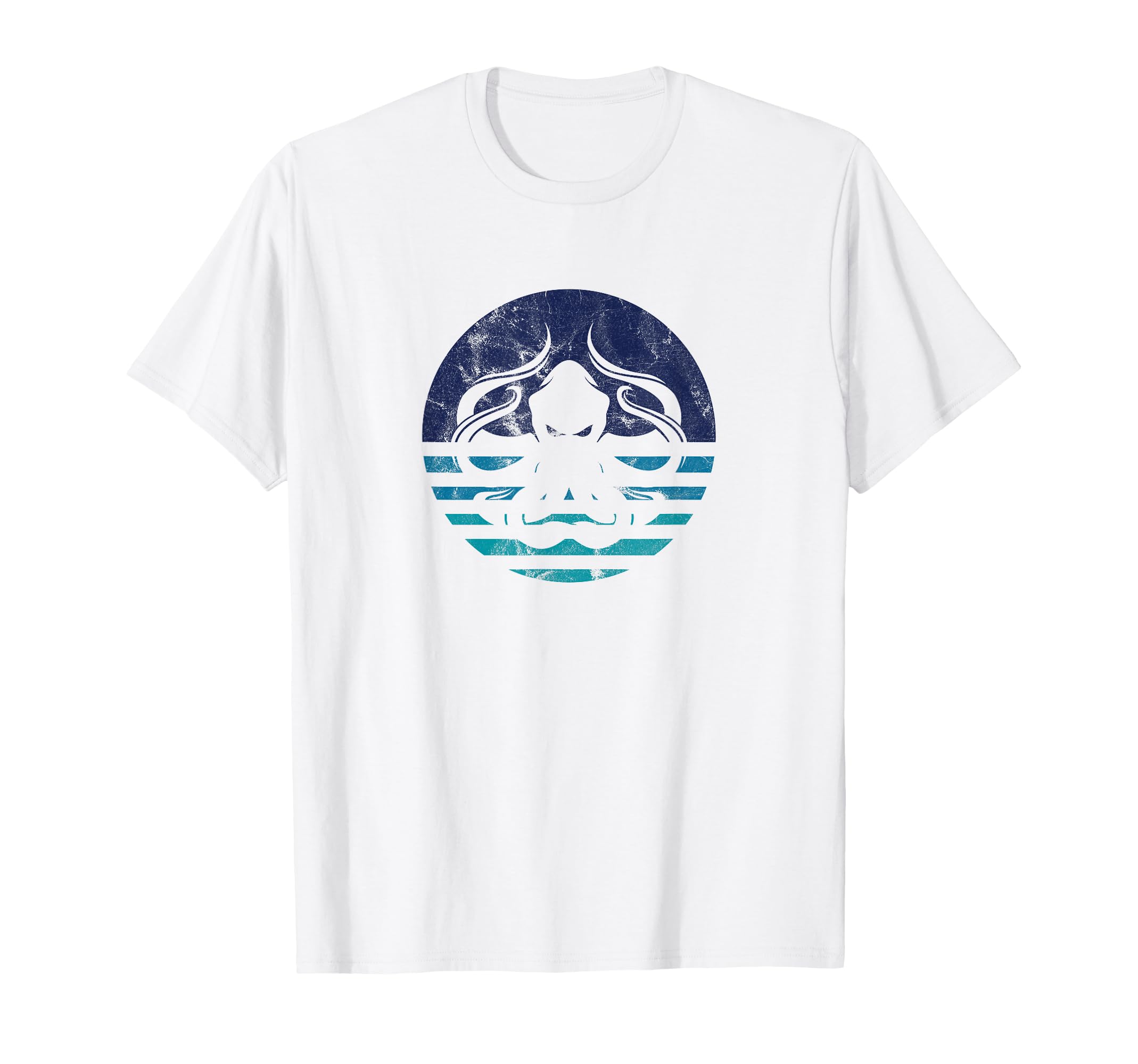 Distressed Octopus Scuba Diver Surfer T-Shirt - Unique Graphic Unisex - T-Shirt, Sweatshirt, Hoodie
