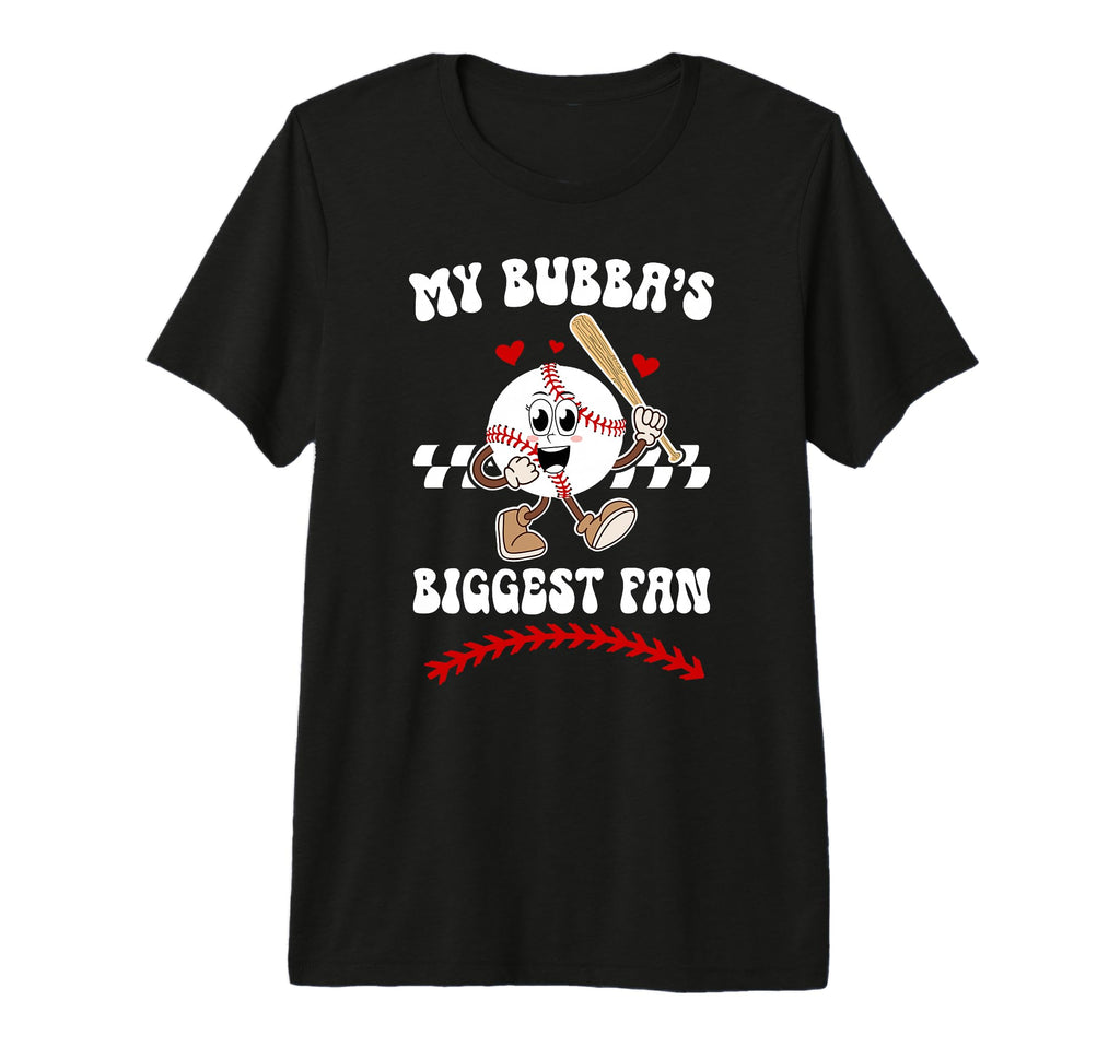 Bubbas Biggest Fan Baseball Sister T-Shirt - Unique Graphic Men Women - T-Shirt, Sweatshirt, Hoodie