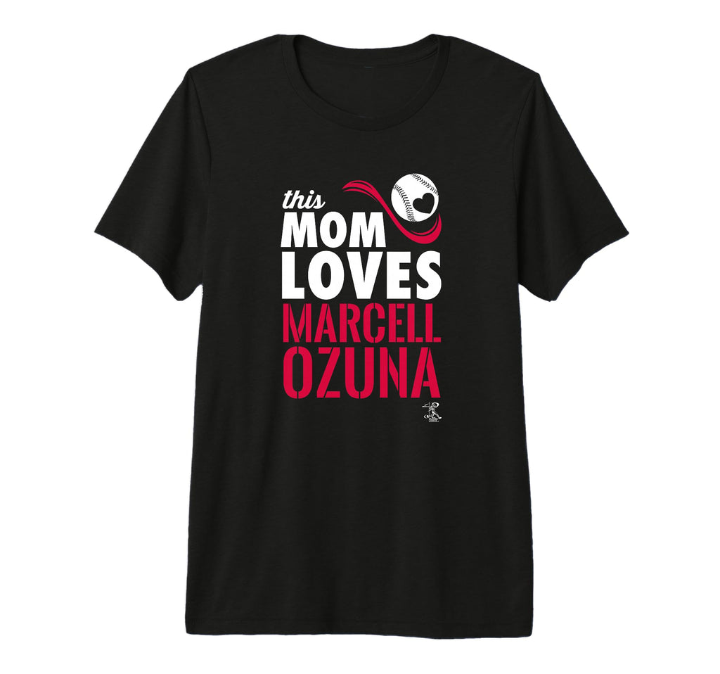 Marcell Ozuna This Mom Loves Tri T-Shirt - Casual Everyday Wear Unisex - T-Shirt, Sweatshirt, Hoodie