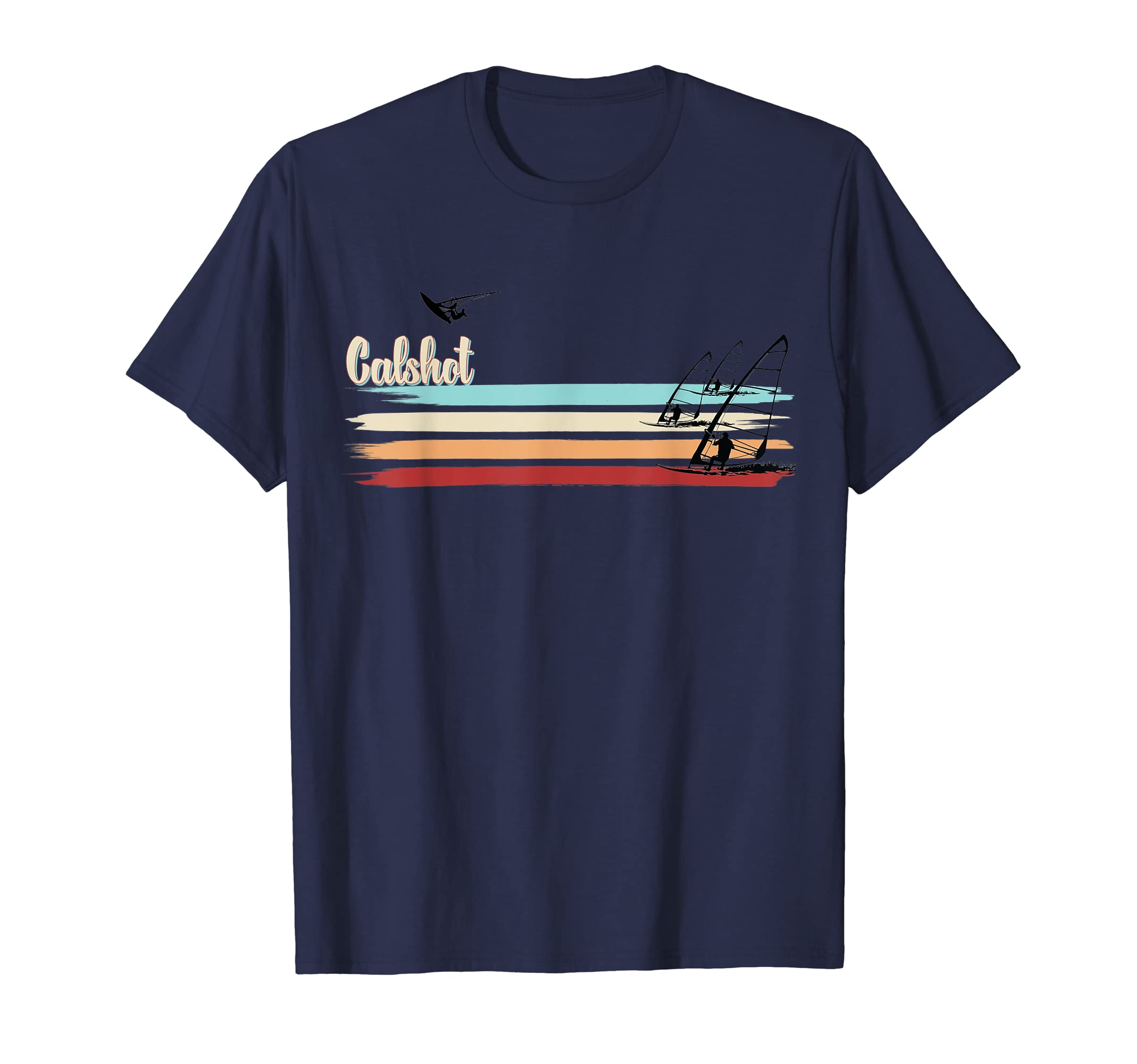 Calshot Windsurfing Stripe Racing T-Shirt - Aesthetic Graphic Unisex - T-Shirt, Sweatshirt, Hoodie