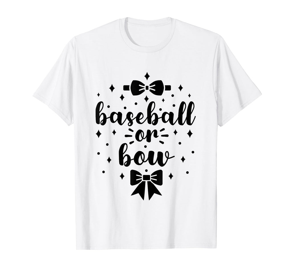 Baseball Or Bow Gender Reveal T-Shirt - Aesthetic Graphic for Adults - T-Shirt, Sweatshirt, Hoodie