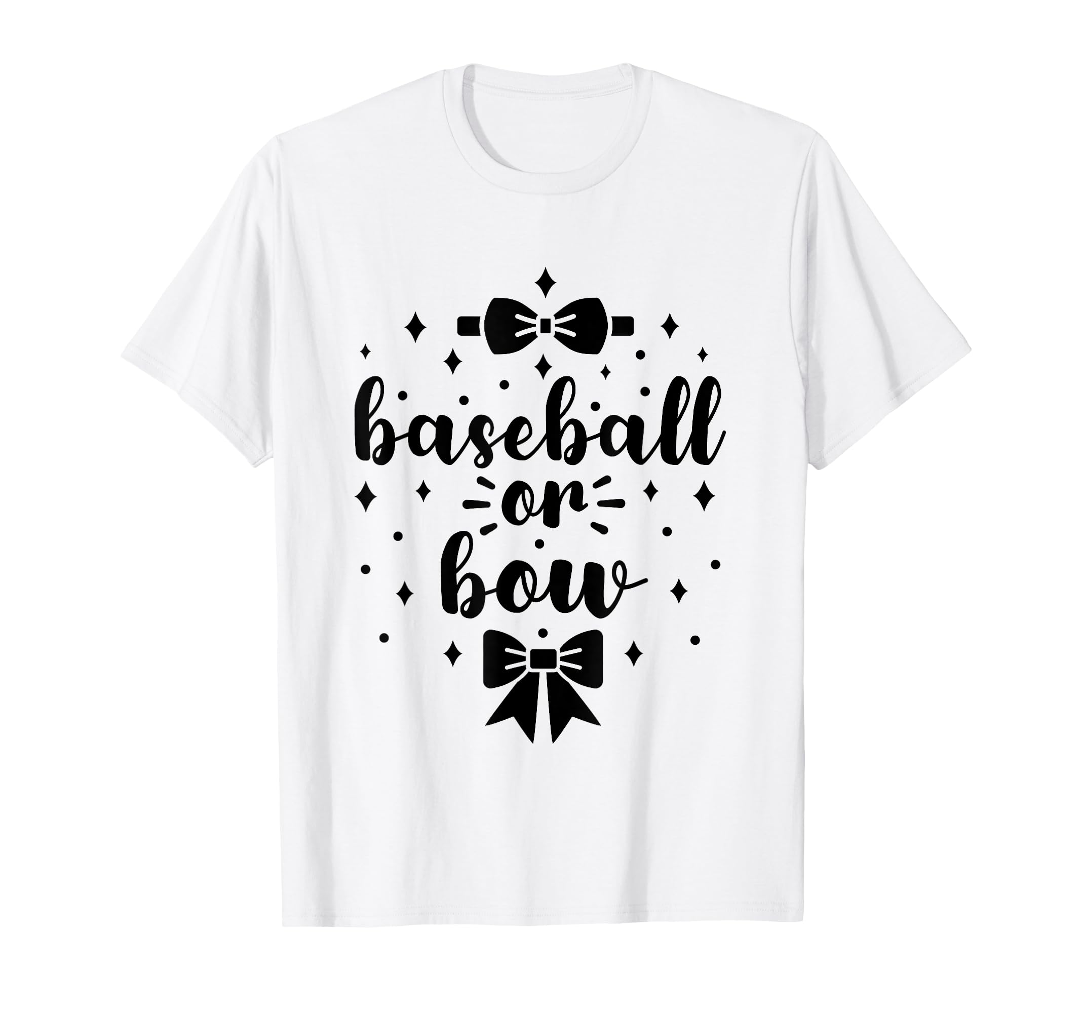 Baseball Or Bow Gender Reveal T-Shirt - Aesthetic Graphic for Adults - T-Shirt, Sweatshirt, Hoodie