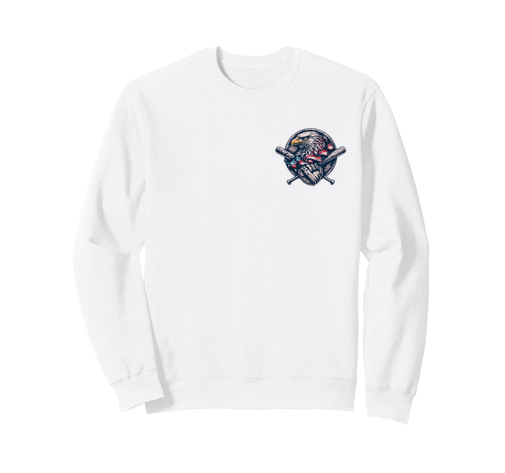 Patriotic Baseball Father Baseball Sweatshirt - Novelty Apparel for Adults - T-Shirt, Sweatshirt, Hoodie