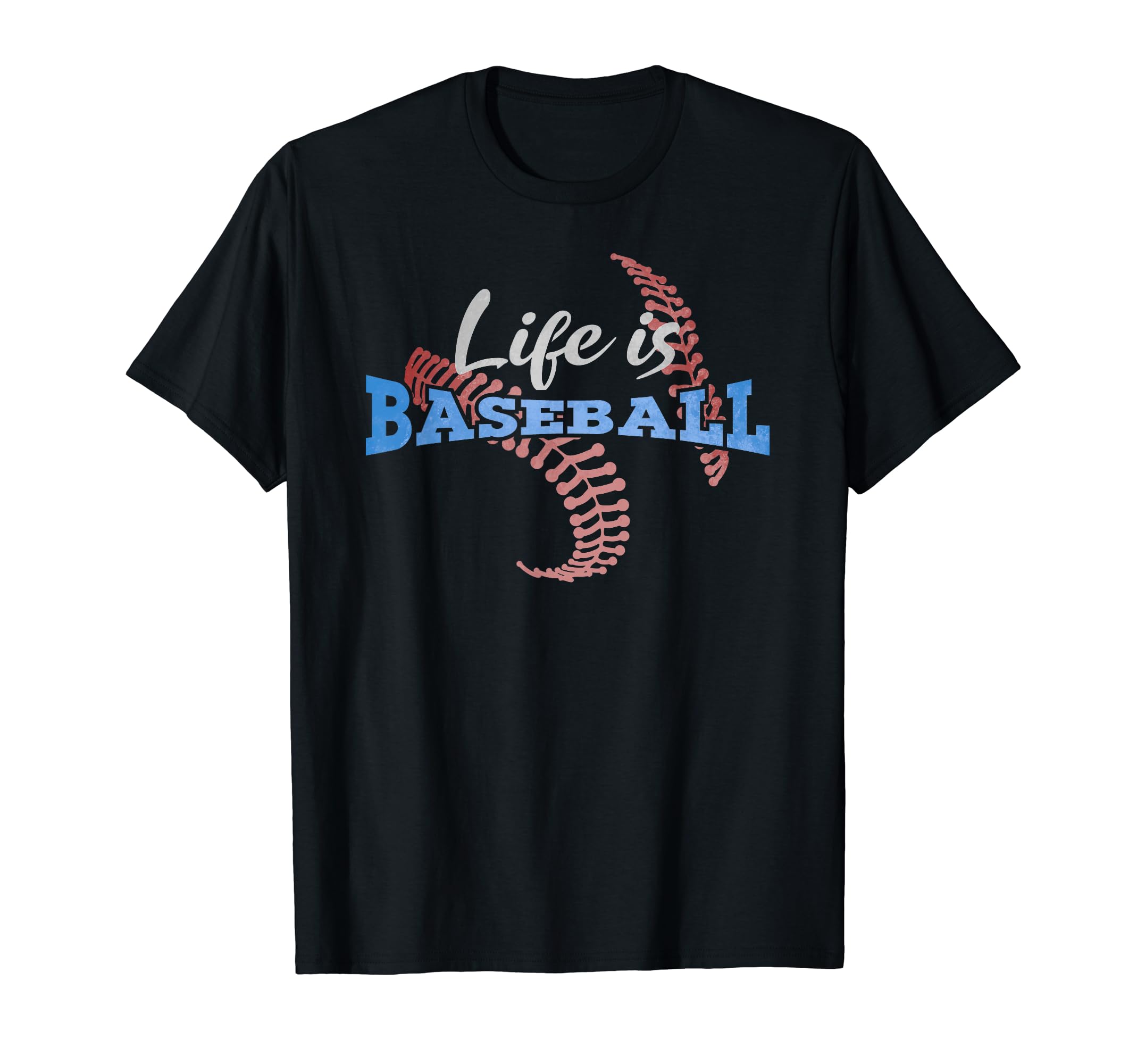 Life Is Baseball Player Red T-Shirt - Casual Everyday Wear for Adults - T-Shirt, Sweatshirt, Hoodie