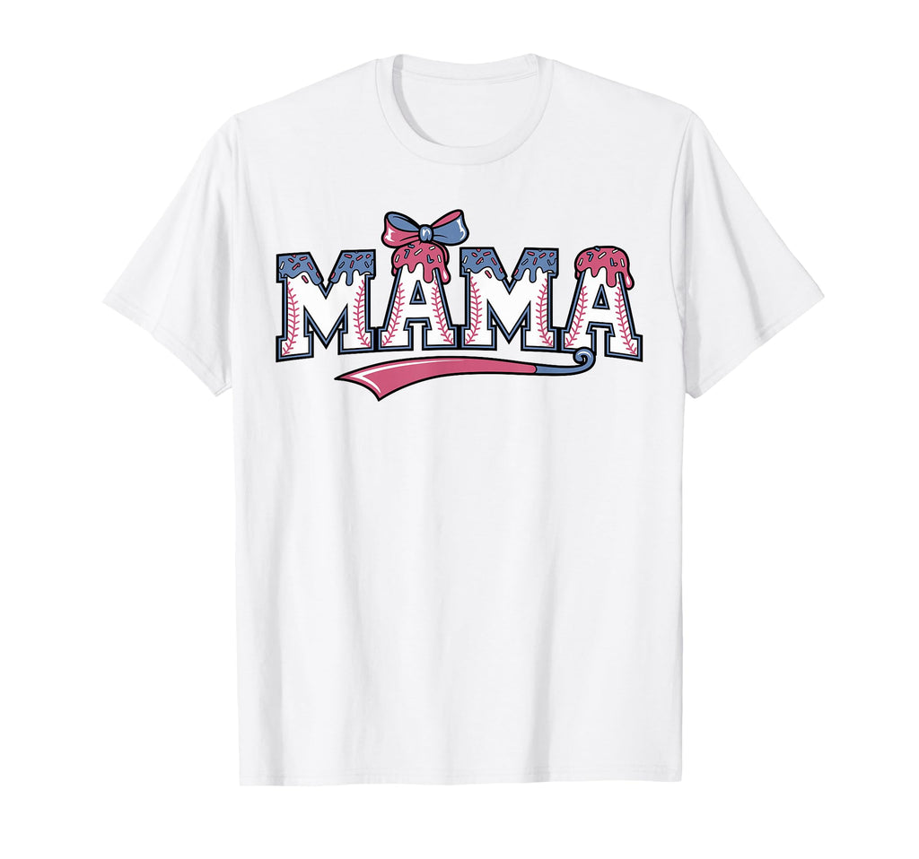 Baseball Mama Ice Cream Drip T-Shirt - Minimalist Print Men Women - T-Shirt, Sweatshirt, Hoodie