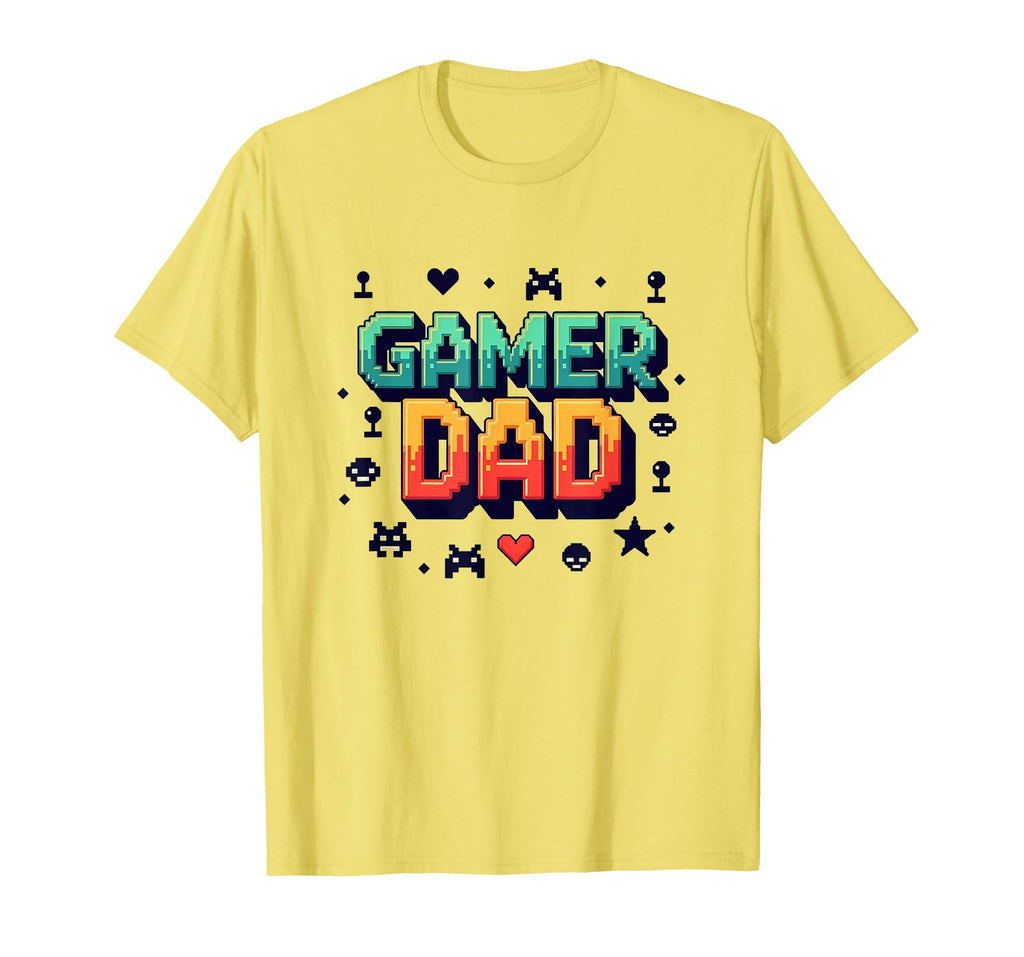 Gamer Dad Pixel Art Fathers Day Gaming T-Shirt - Novelty Apparel Unisex - T-Shirt, Sweatshirt, Hoodie