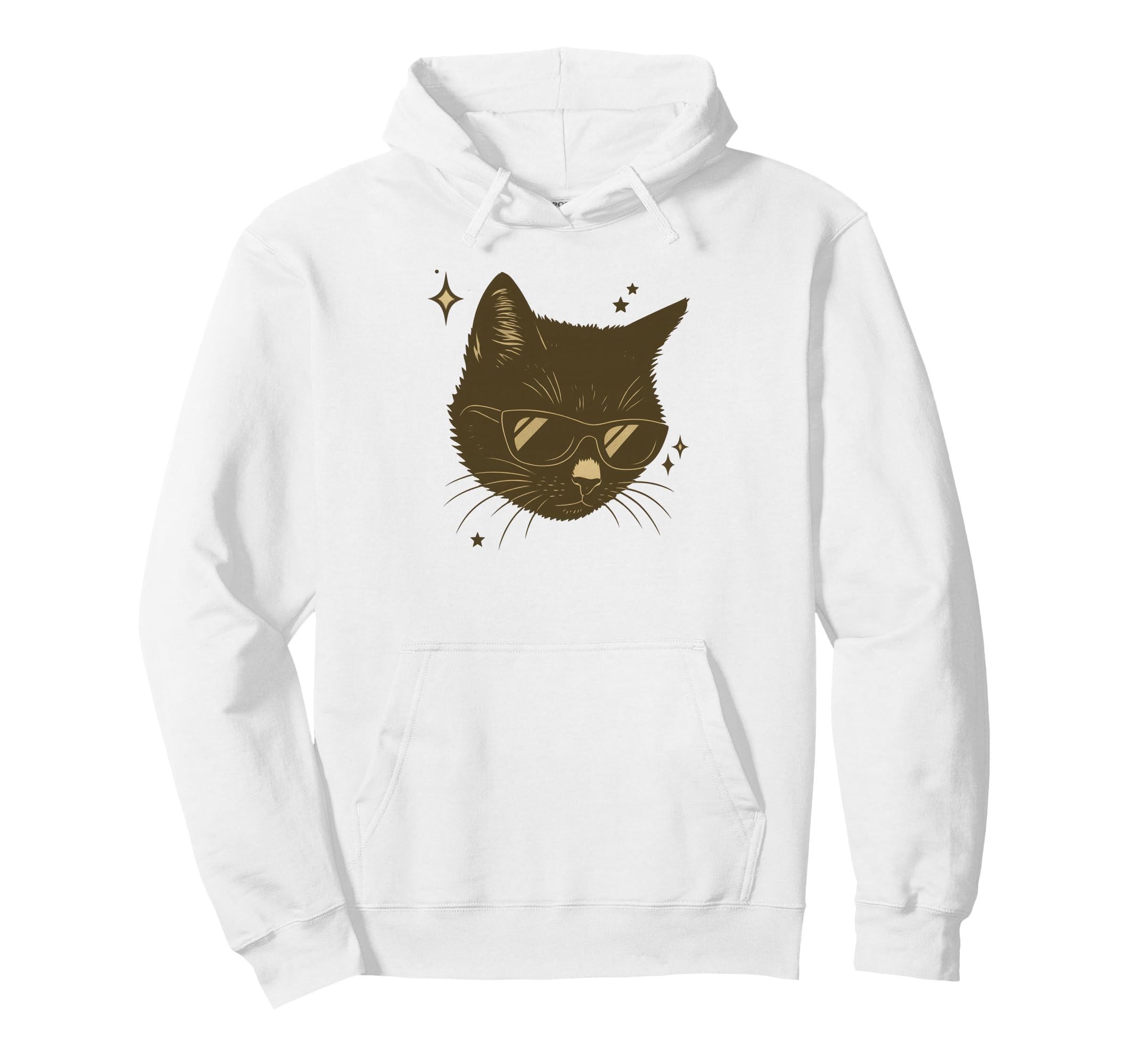 Cat Sunglasses 90S 2000S Hoodie - Casual Everyday Wear Unisex - T-Shirt, Sweatshirt, Hoodie