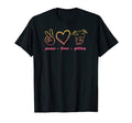 Love My Pitbull Pitbull Mom Gift Peace Love T-Shirt - Graphic Print Unisex - T-Shirt, Sweatshirt, Hoodie