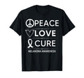 Melanoma Cancer Awareness Peace Love T-Shirt - Aesthetic Graphic Unisex - T-Shirt, Sweatshirt, Hoodie