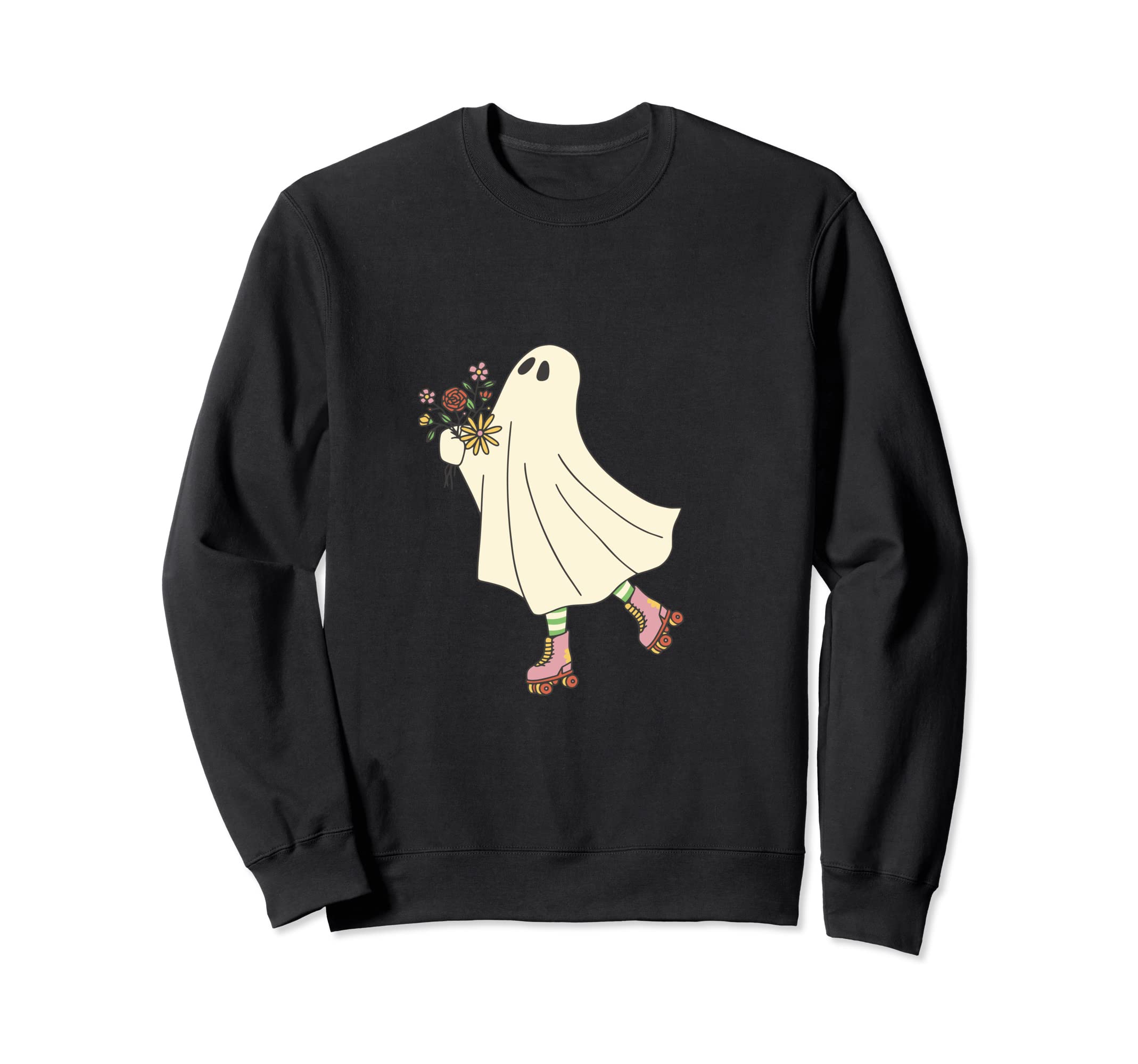 Ghost Roller Skate Halloween Sweatshirt - Aesthetic Graphic Unisex - T-Shirt, Sweatshirt, Hoodie