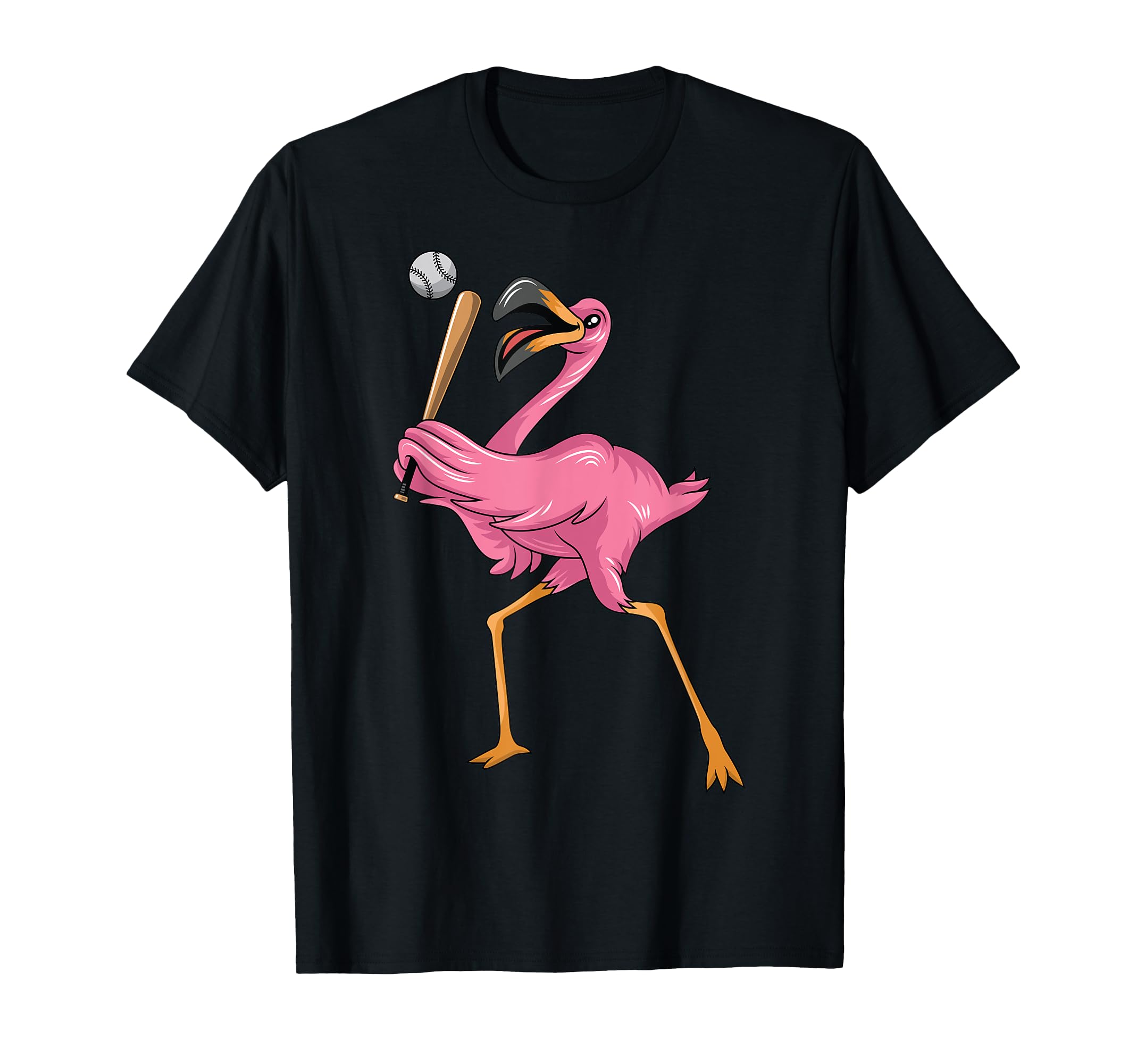 Funny Flamingo Baseball Flamingo Playing T-Shirt - Trendy Graphic Unisex - T-Shirt, Sweatshirt, Hoodie