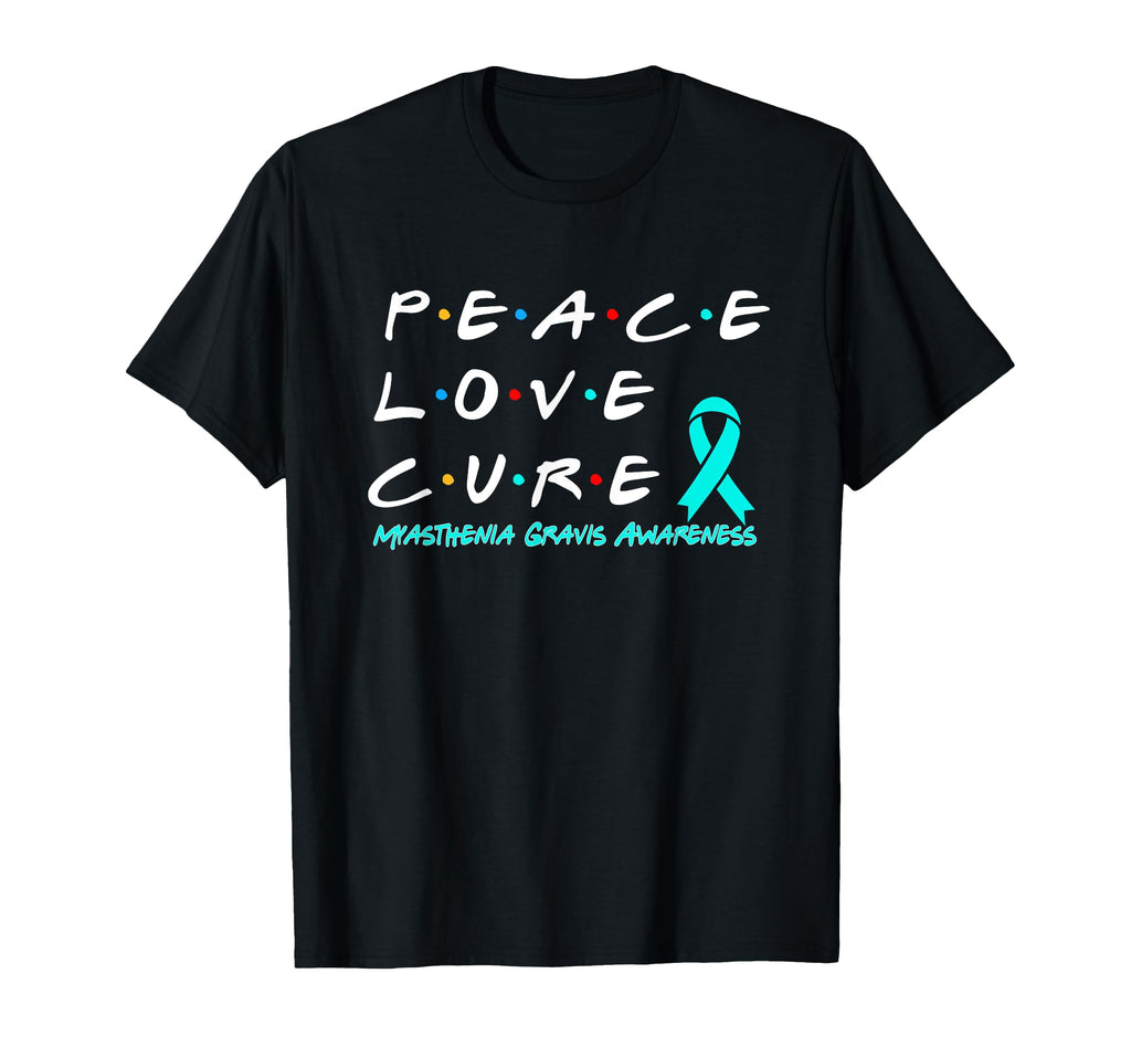 Myasthenia Gravis Awareness Peace T-Shirt - Casual Everyday Wear Unisex - T-Shirt, Sweatshirt, Hoodie