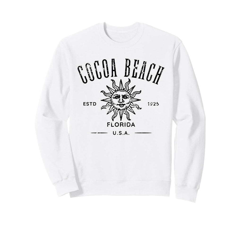 Cocoa Beach Florida Distressed Sweatshirt - Unique Graphic for Adults - T-Shirt, Sweatshirt, Hoodie