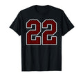Maroon And White Number 22 Jersey T-Shirt - Fun Novelty Design Unisex - T-Shirt, Sweatshirt, Hoodie