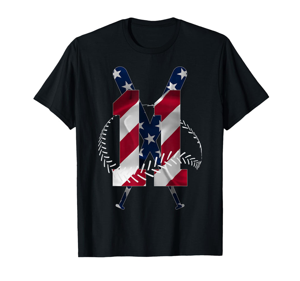 Number 11 Years Baseball 11Th T-Shirt - Minimalist Print for Adults - T-Shirt, Sweatshirt, Hoodie