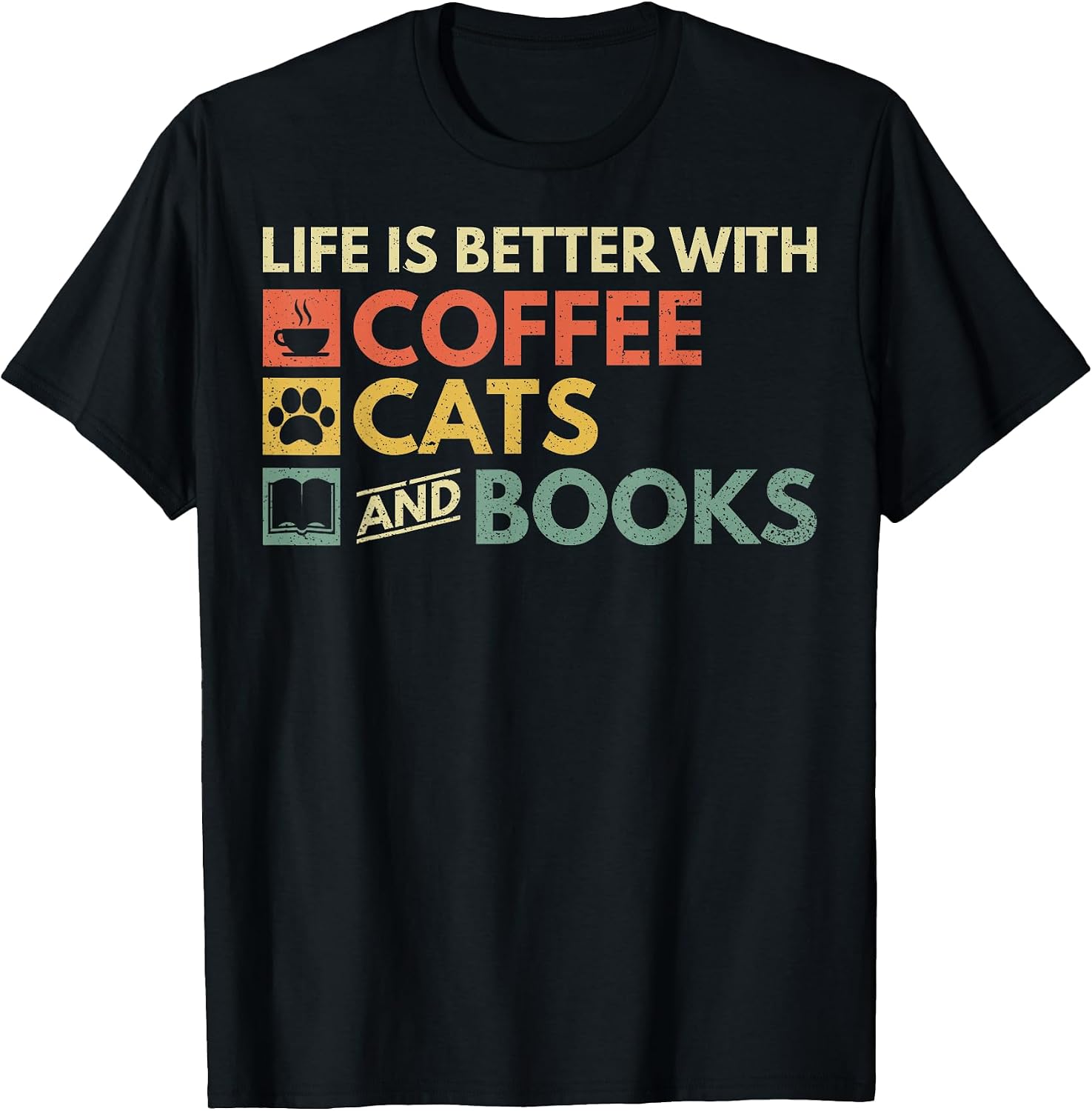 Coffee Cats And Books Clothing - Adult & Kids T-Shirts, Sweatshirts & Hoodies apparel design preview 1