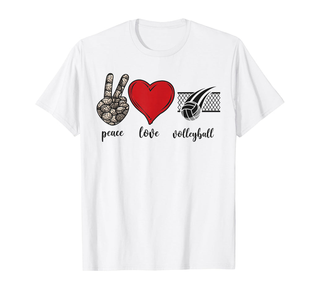 Volleyball Player Team Peace Love T-Shirt - Aesthetic Graphic for Adults - T-Shirt, Sweatshirt, Hoodie