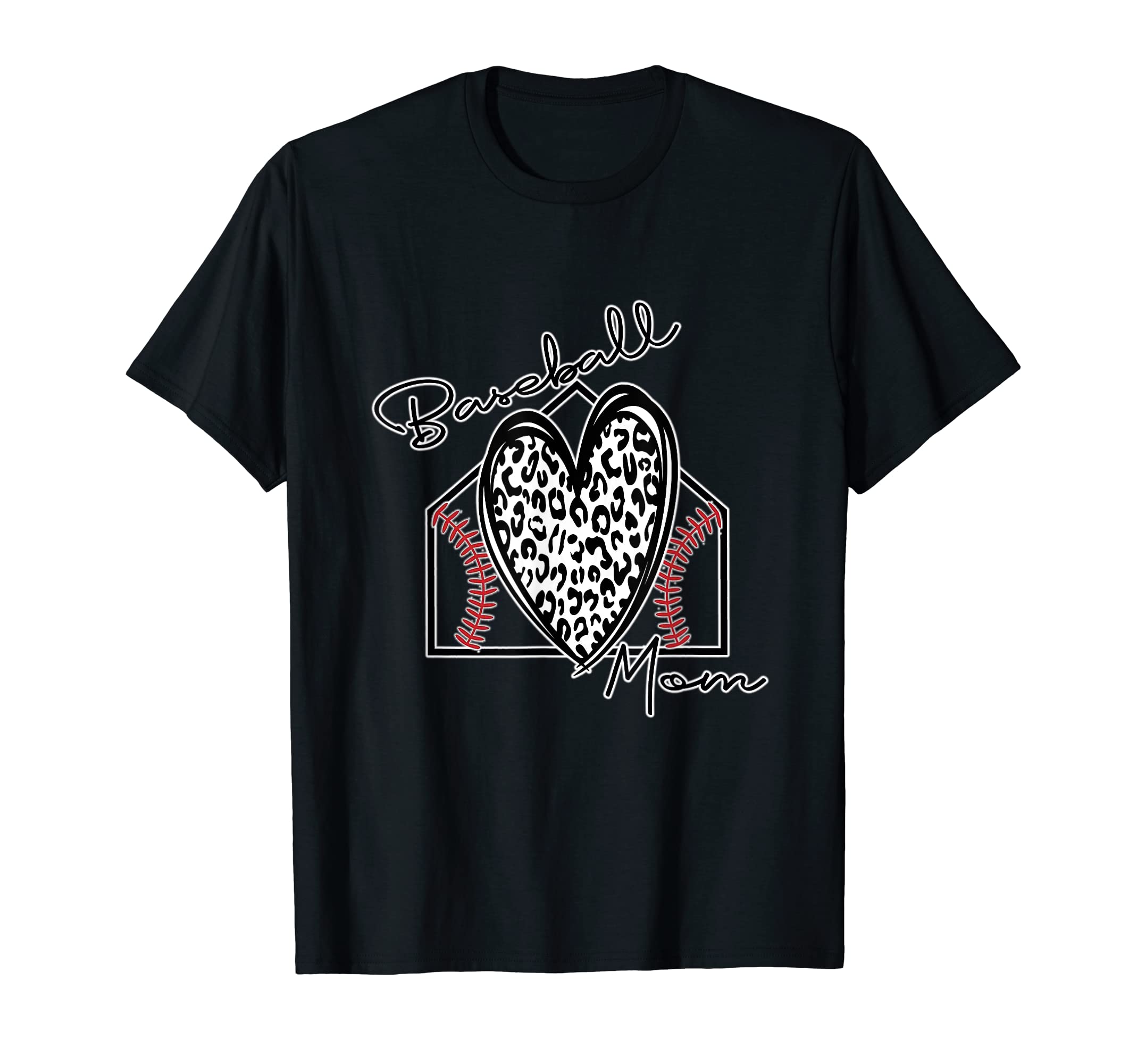 Baseball Mom Leopard Mom Life T-Shirt - Graphic Print for Adults - T-Shirt, Sweatshirt, Hoodie
