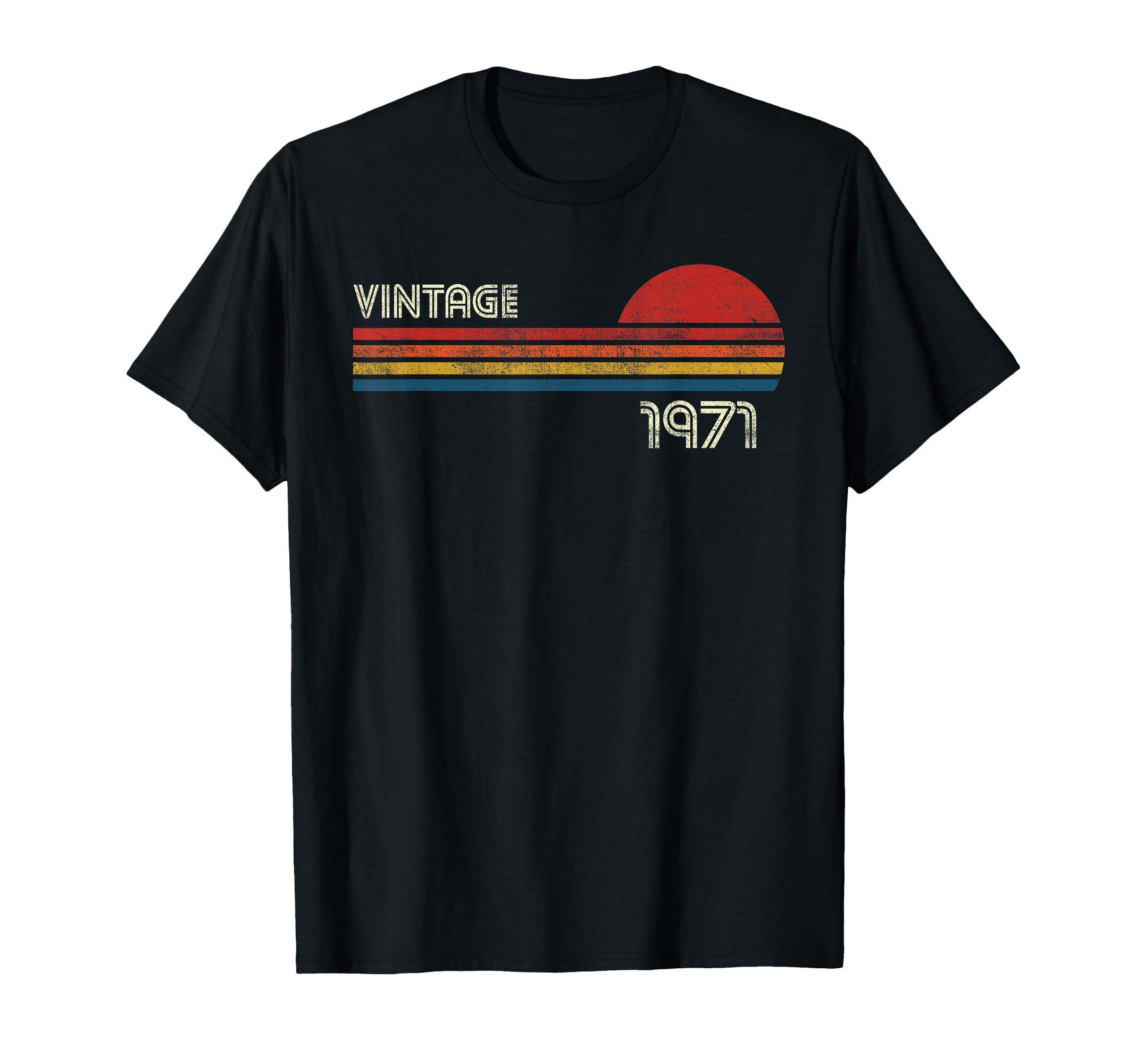 1971 Chest Stripe Birthday T-Shirt - Trendy Graphic Unisex - T-Shirt, Sweatshirt, Hoodie