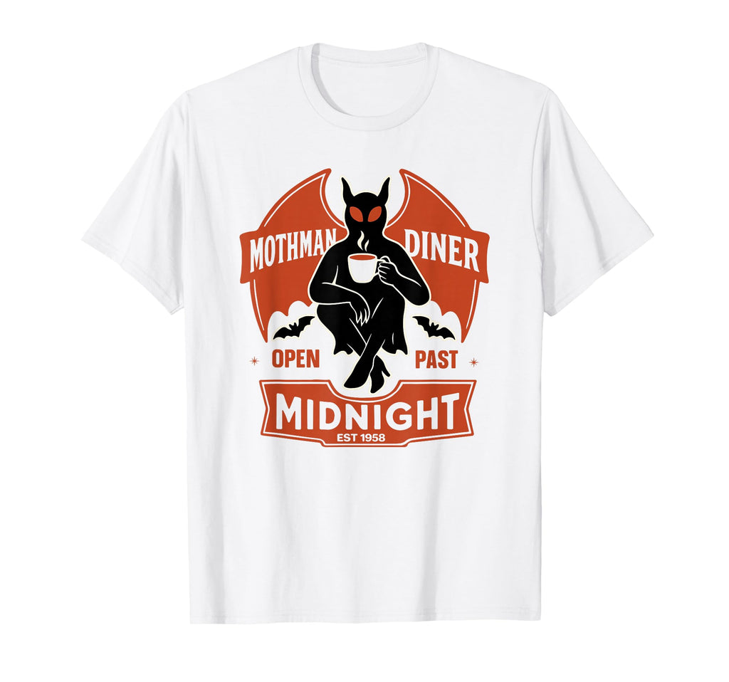 Mothman Diner Cryptid T-Shirt - Fun Novelty Design Men Women - T-Shirt, Sweatshirt, Hoodie