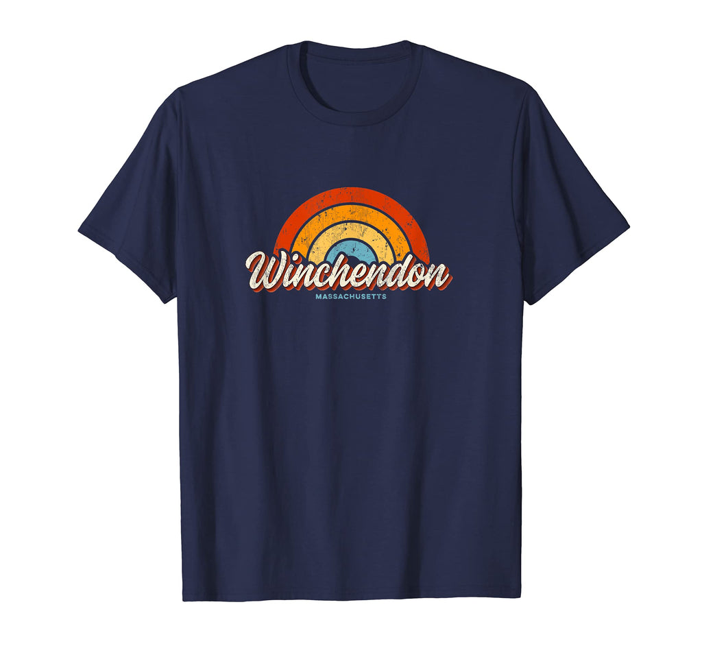 Winchendon Massachusetts Ma Rainbow 70S T-Shirt - Novelty Apparel Men Women - T-Shirt, Sweatshirt, Hoodie