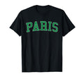 Paris Tx Distressed Green Varsity T-Shirt - Casual Everyday Wear for Adults - T-Shirt, Sweatshirt, Hoodie