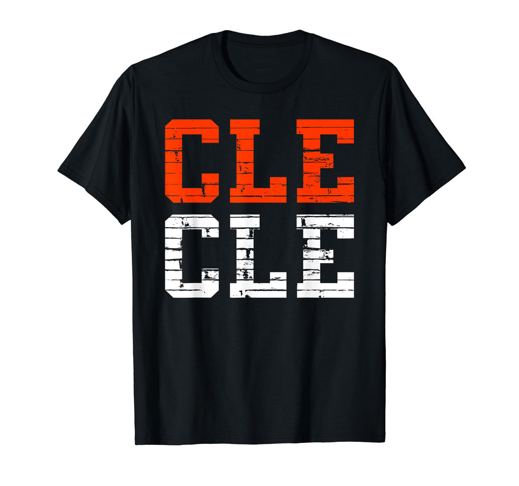 Cle Cle Cleveland Ohio Distressed T-Shirt - Minimalist Print Unisex - T-Shirt, Sweatshirt, Hoodie
