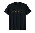 Mcmlxviii 1968 Antique Yellow 58 T-Shirt - Fun Novelty Design Unisex - T-Shirt, Sweatshirt, Hoodie