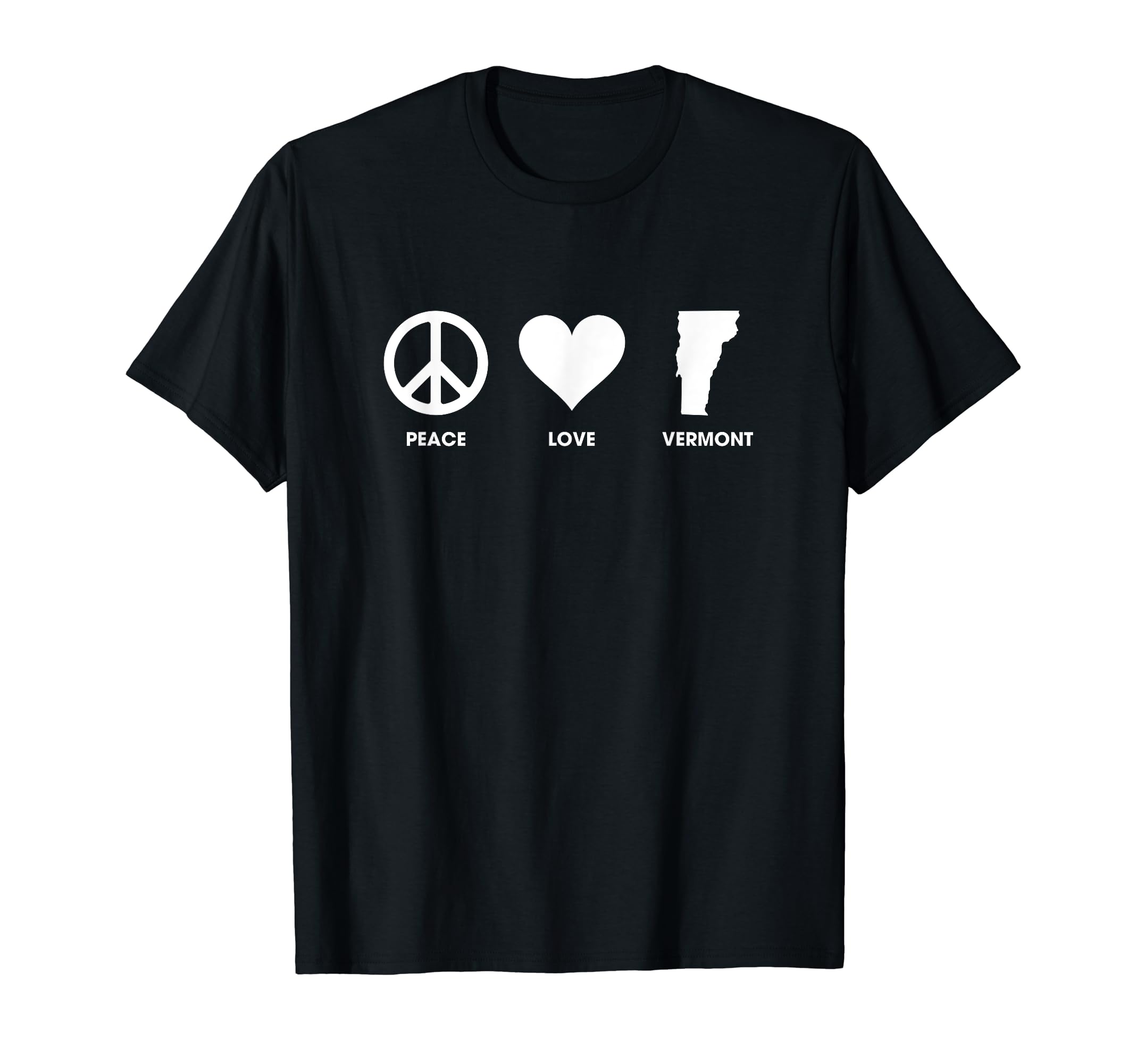 Peace Love Vermont Best Gift Vermonters T-Shirt - Aesthetic Graphic Unisex - T-Shirt, Sweatshirt, Hoodie