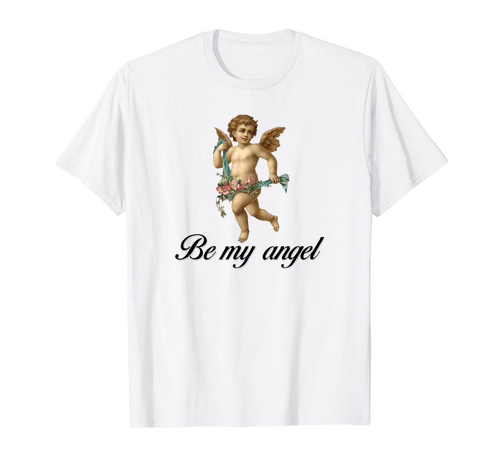 Angel Coquette Girlcore Y2K Aesthetic T-Shirt - Minimalist Print for Adults - T-Shirt, Sweatshirt, Hoodie