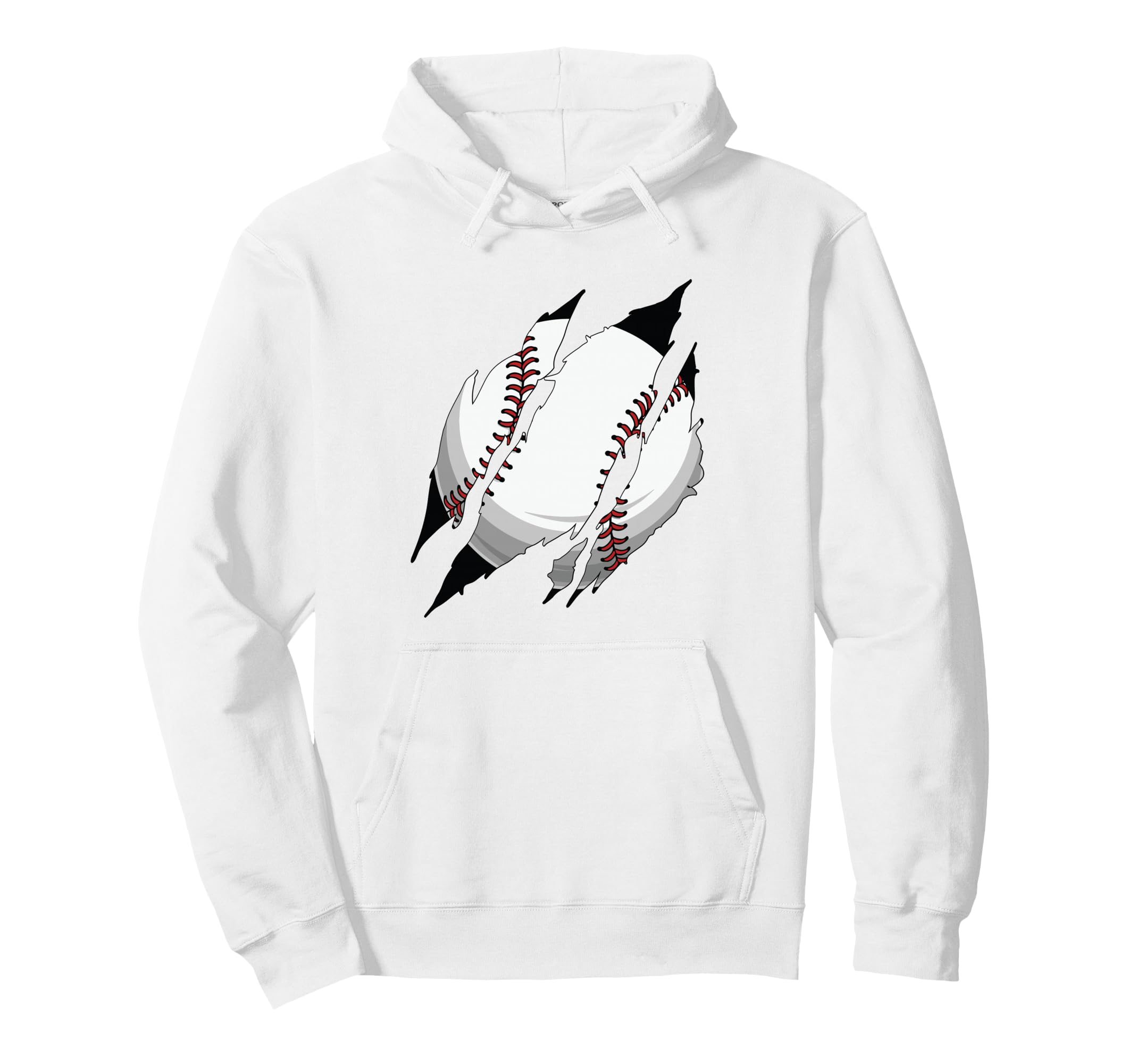 Baseball Claw Mark Player Coach Hoodie - Casual Everyday Wear for Adults - T-Shirt, Sweatshirt, Hoodie