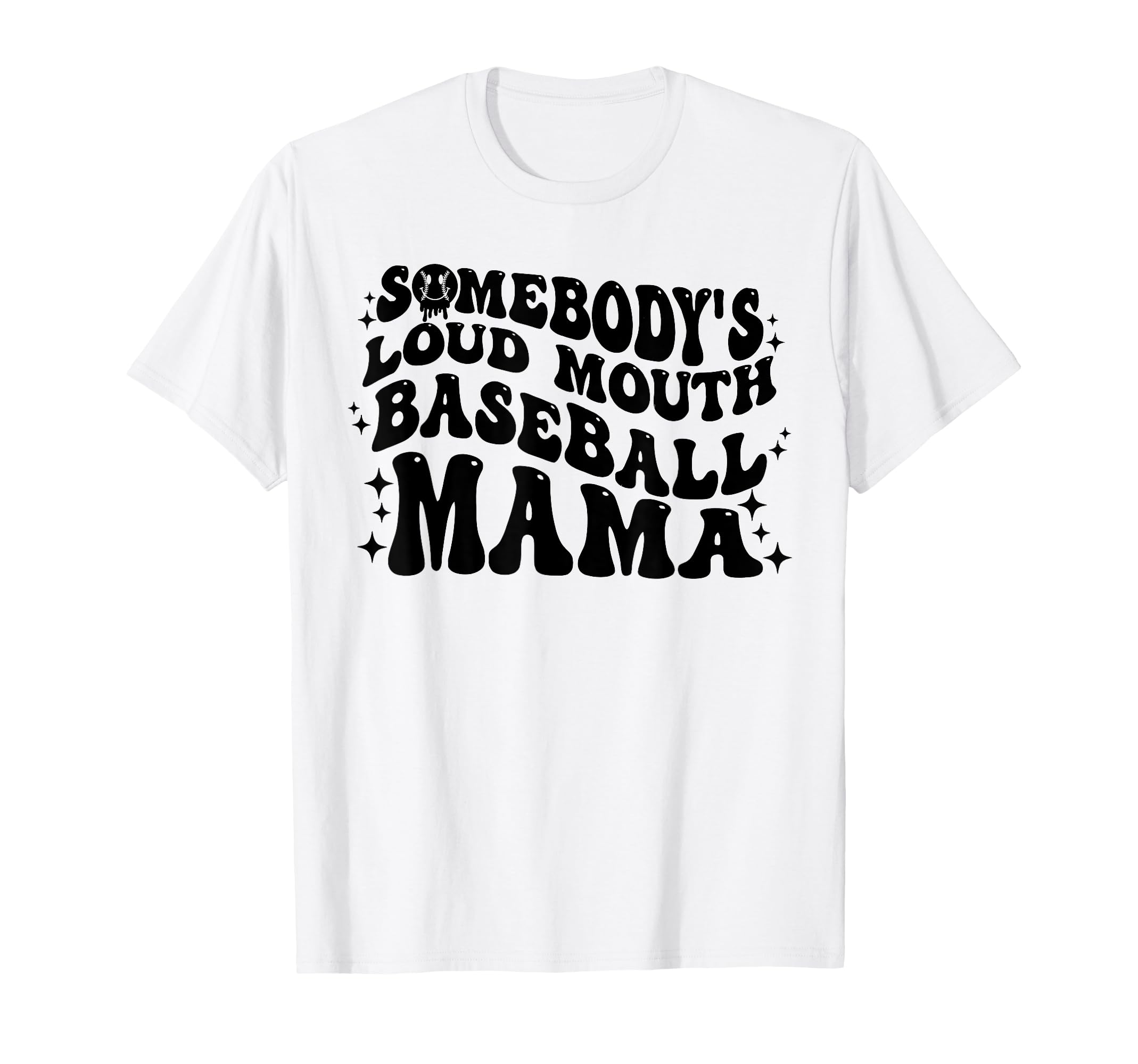 Somebodys Loud Mouth Baseball Mama T-Shirt - Aesthetic Graphic Unisex - T-Shirt, Sweatshirt, Hoodie
