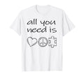 All You Need Is Love Peace And Puzzle T-Shirt - Aesthetic Graphic Men Women - T-Shirt, Sweatshirt, Hoodie
