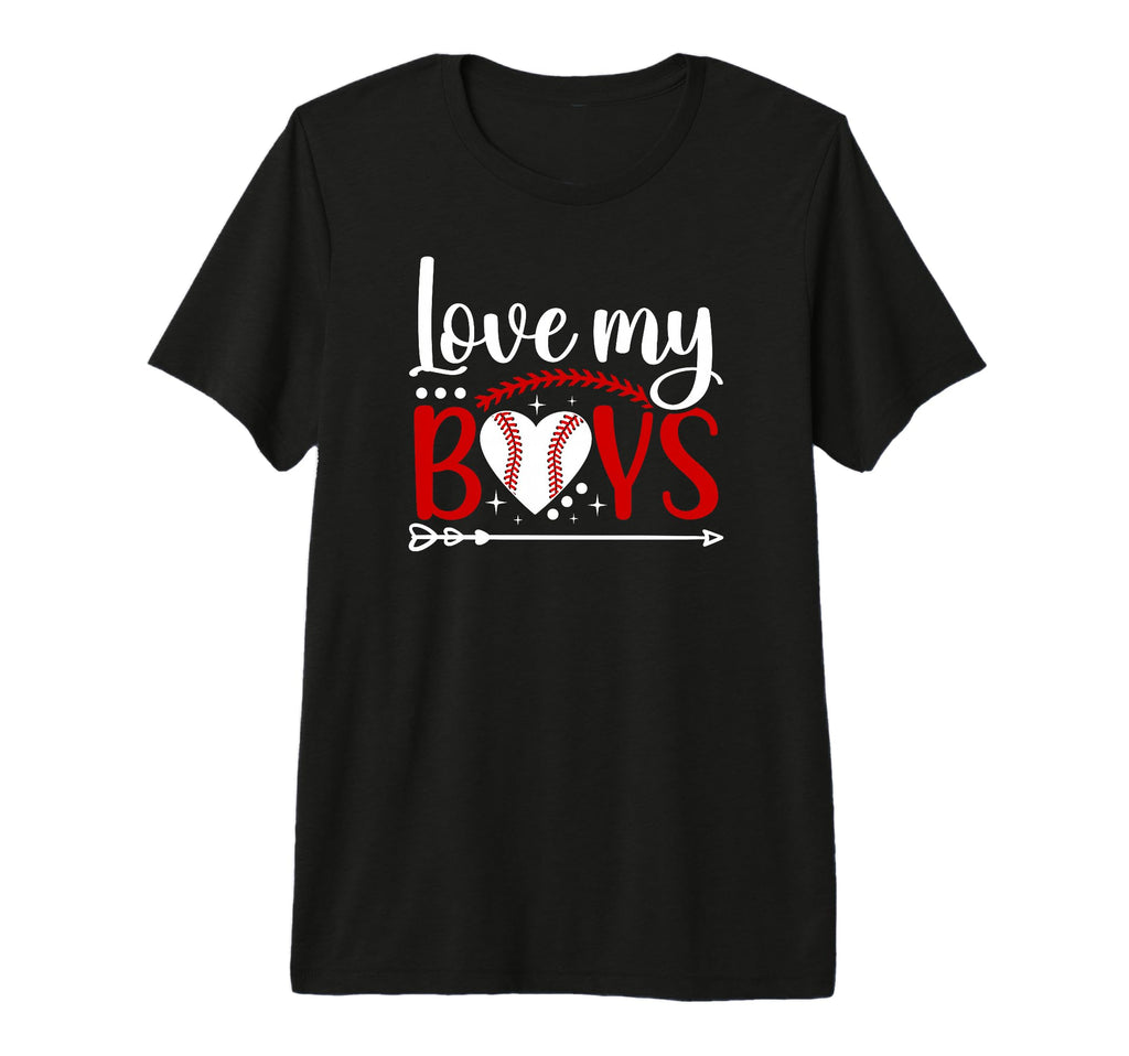Love My Baseball Mom Baseball Player Mama T-Shirt - Graphic Print Unisex - T-Shirt, Sweatshirt, Hoodie