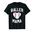 Baller Mama Funny Mom Baseball T-Shirt - Fun Novelty Design for Adults - T-Shirt, Sweatshirt, Hoodie