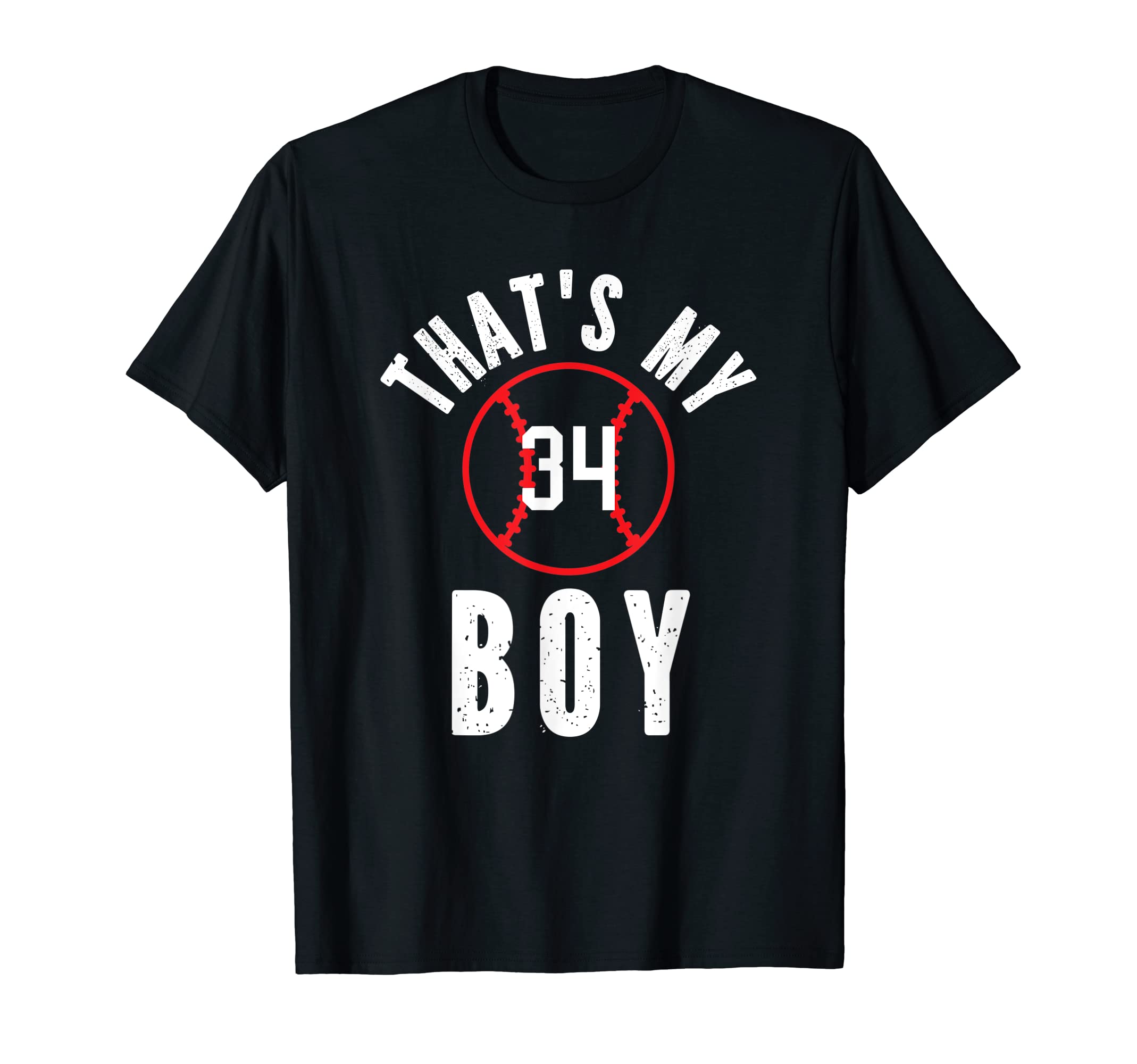 Thats My Jersey Number 34 Baseball Mom T-Shirt - Trendy Graphic for Adults - T-Shirt, Sweatshirt, Hoodie