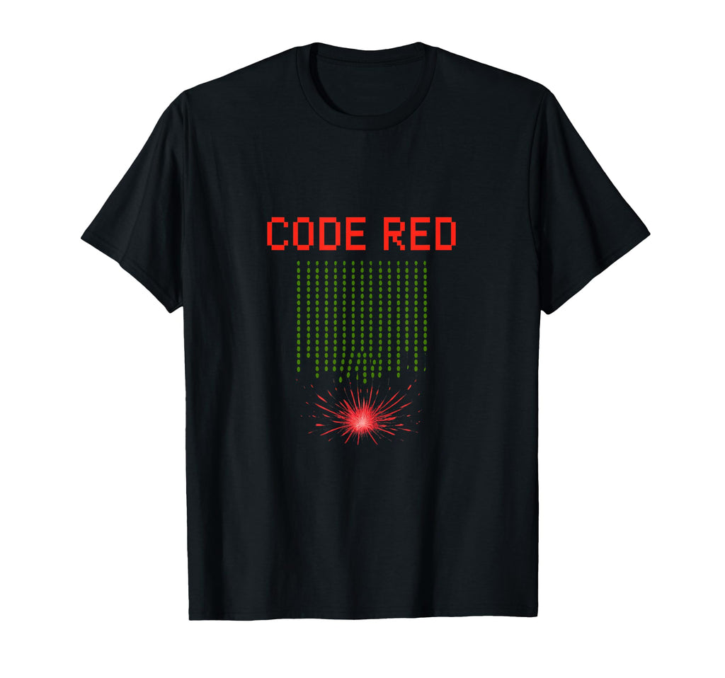 Matrix Meltdown Neon Code Red 1980S T-Shirt - Custom Art Print Unisex - T-Shirt, Sweatshirt, Hoodie