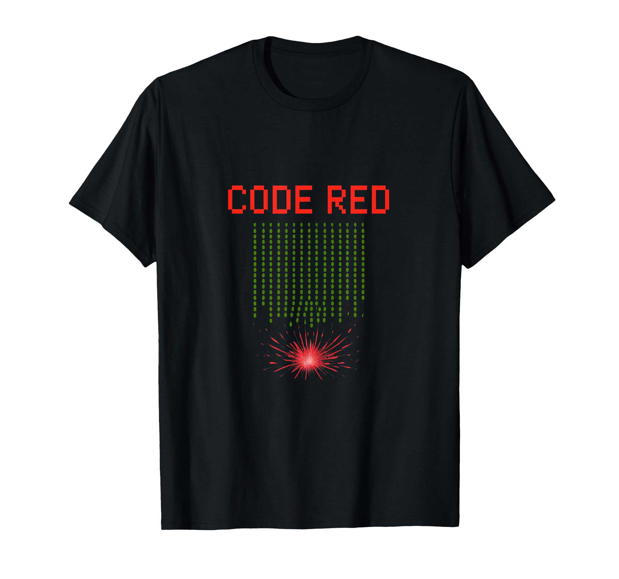 Matrix Meltdown Neon Code Red 1980S T-Shirt - Custom Art Print Unisex - T-Shirt, Sweatshirt, Hoodie