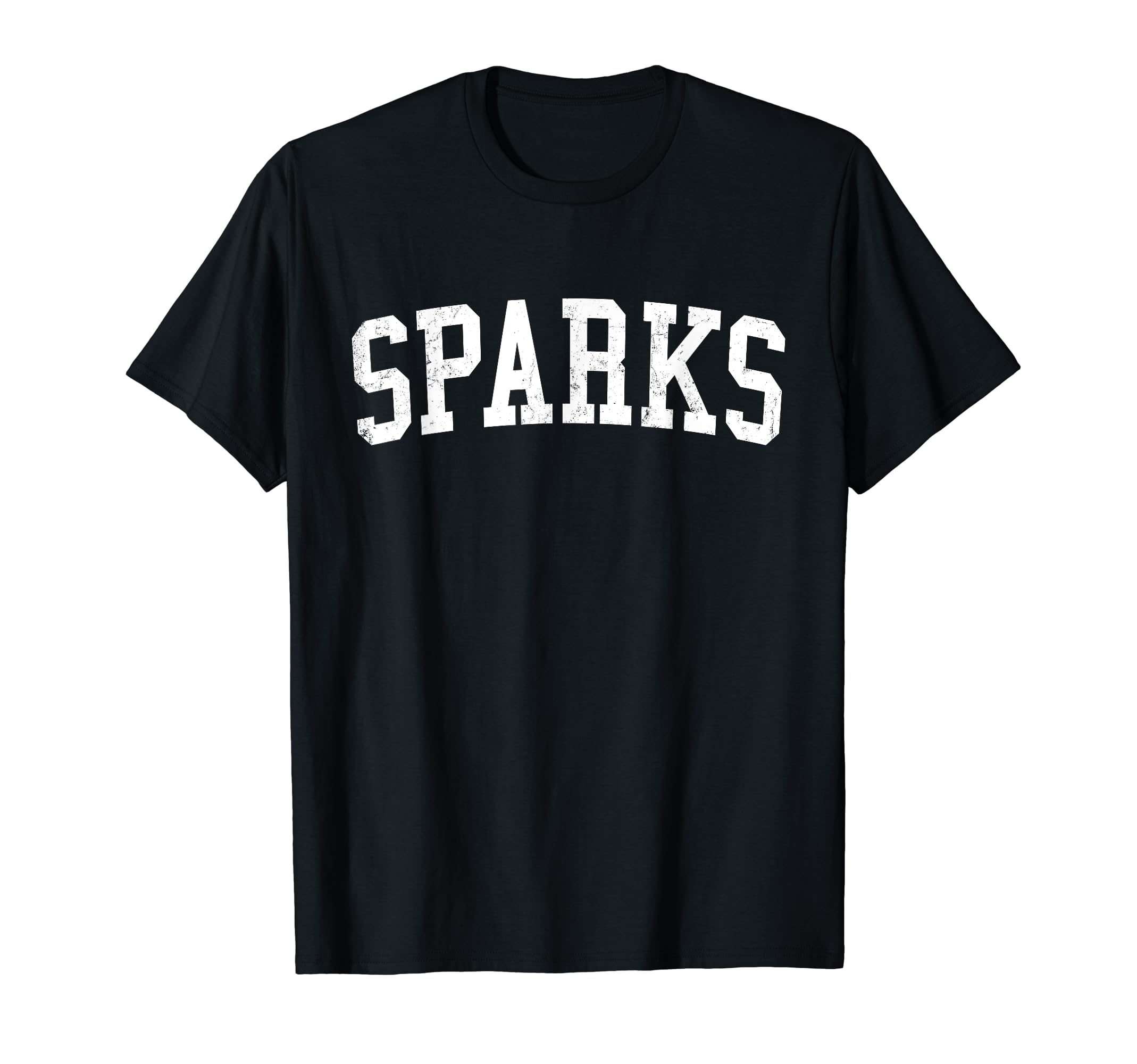 Sparks Nv Distressed White Varsity T-Shirt - Novelty Apparel Unisex - T-Shirt, Sweatshirt, Hoodie