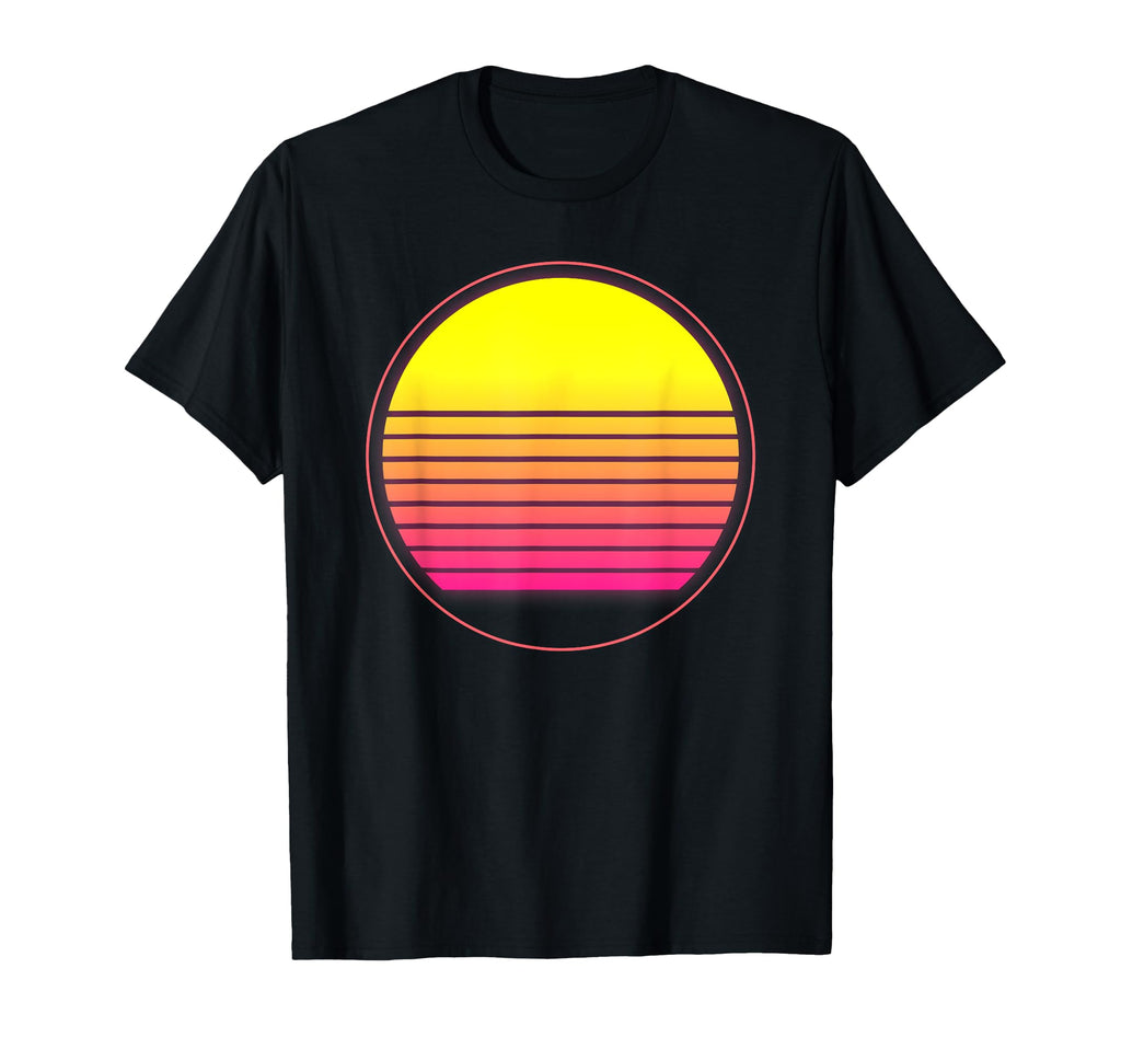 Glowing Sun Aesthetic Vaporwave Art T-Shirt - Unique Graphic for Adults - T-Shirt, Sweatshirt, Hoodie