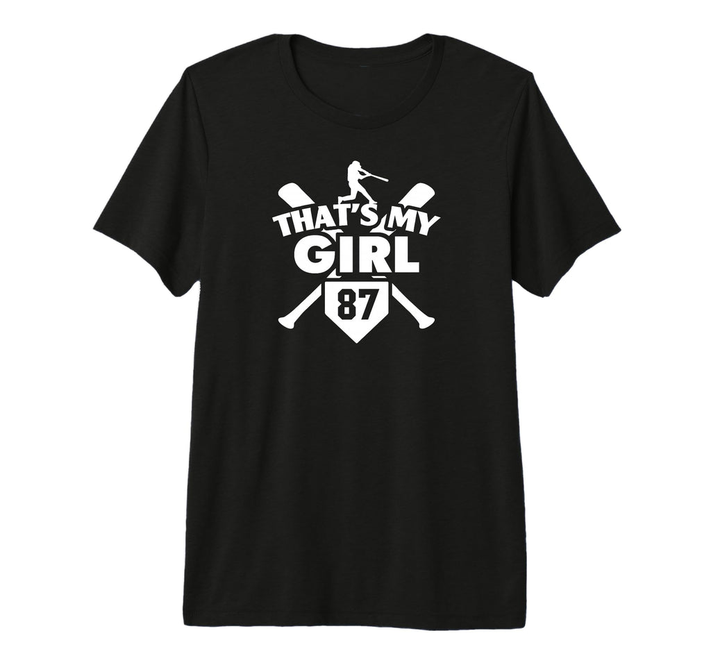 Baseball Mom Dad Thats My 87 Softball T-Shirt - Unique Graphic Unisex - T-Shirt, Sweatshirt, Hoodie