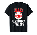 Dad Birthday Twins Birthday Baseball T-Shirt - Unique Graphic for Adults - T-Shirt, Sweatshirt, Hoodie